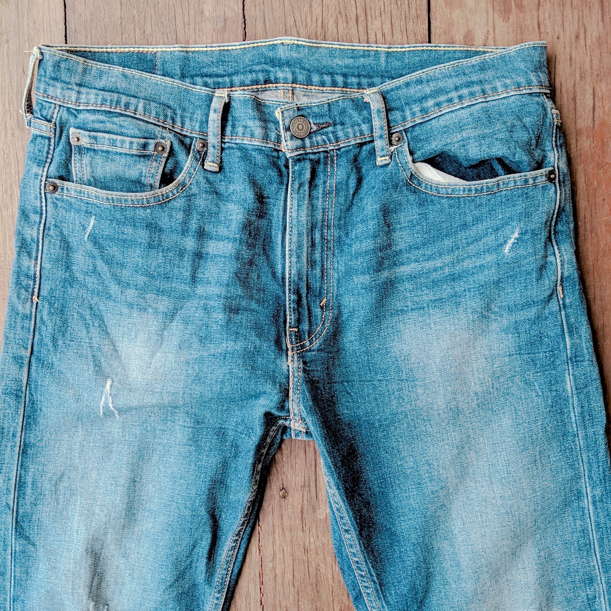 Jean × Levi's × Vintage Vintage Levi's 513 Faded Distressed Denim Jeans Pants Size US 34 / EU 50 - 2 Thumbnail