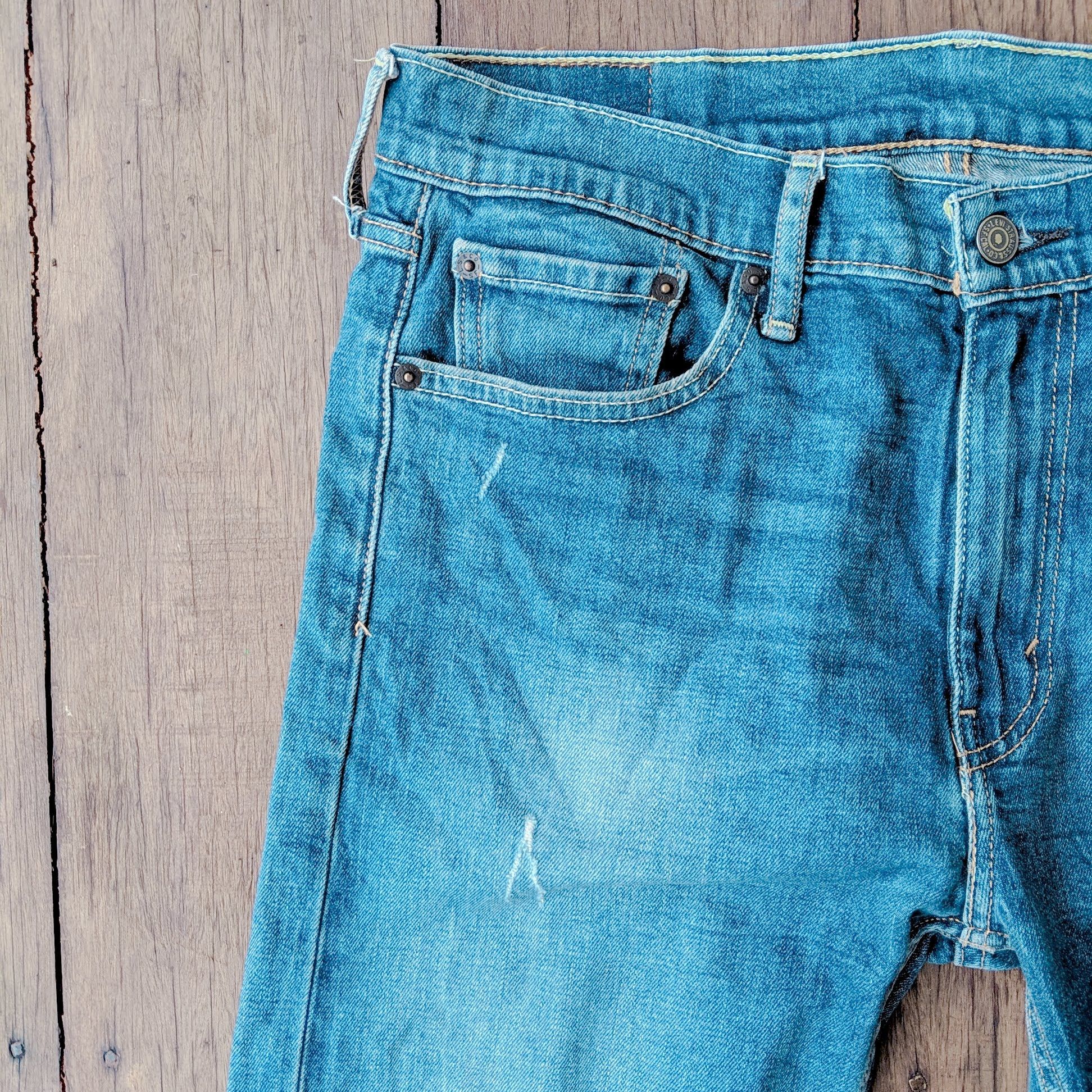 Jean × Levi's × Vintage Vintage Levi's 513 Faded Distressed Denim Jeans Pants Size US 34 / EU 50 - 3 Thumbnail