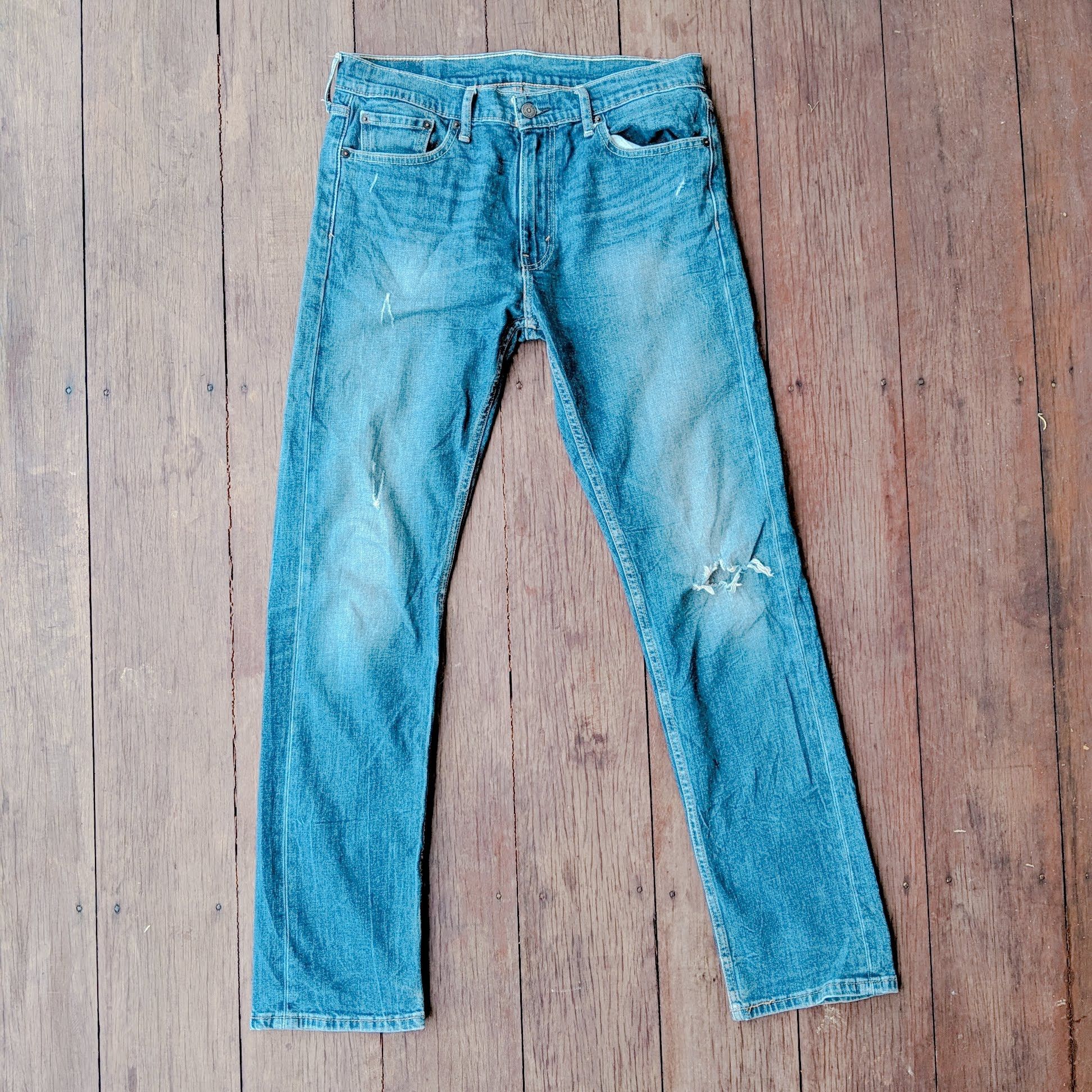 Jean × Levi's × Vintage Vintage Levi's 513 Faded Distressed Denim Jeans Pants Size US 34 / EU 50 - 1 Thumbnail