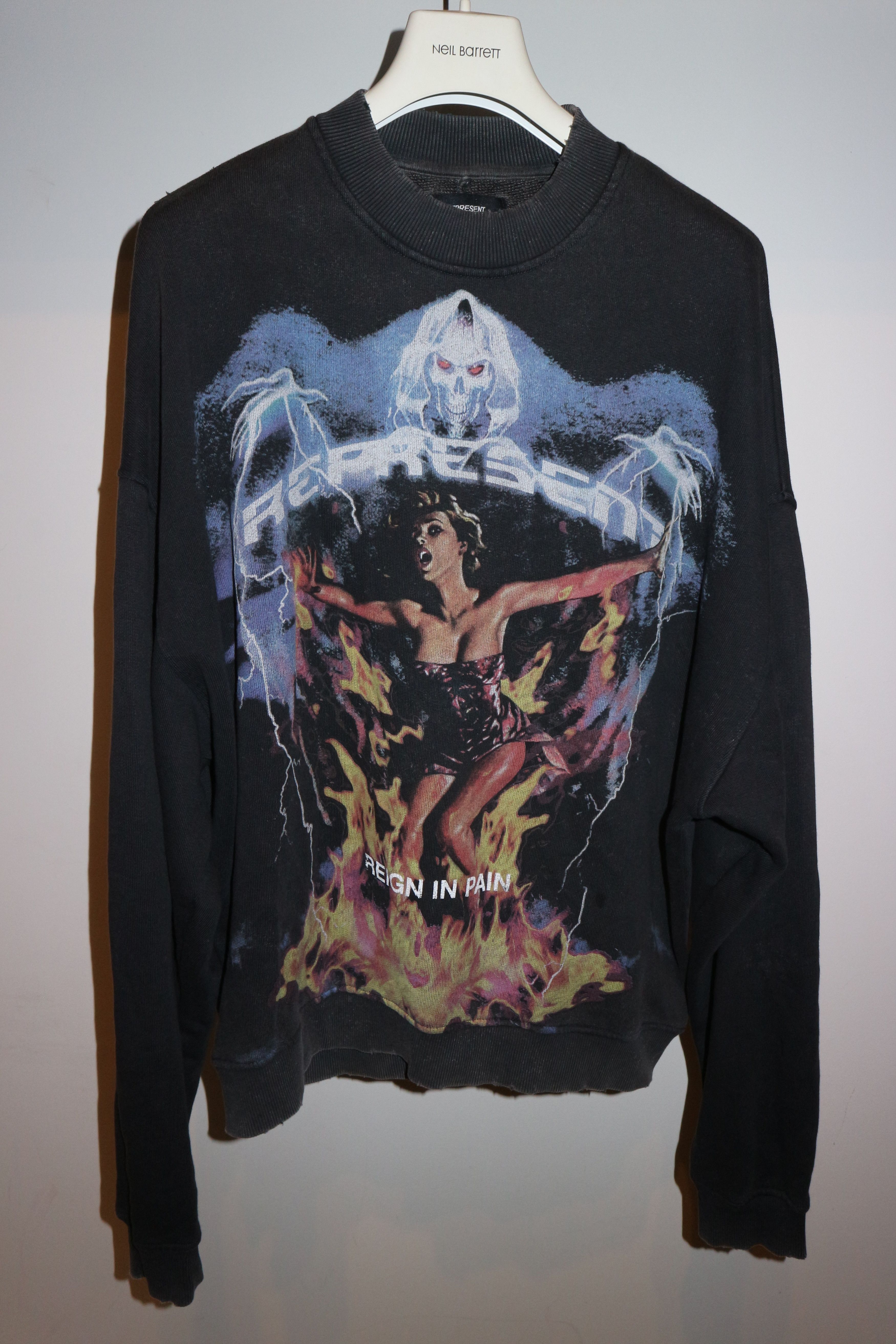Represent Clo. "reign in pain" distressed sweatshirt Size US M / EU 48-50 / 2 - 1 Thumbnail