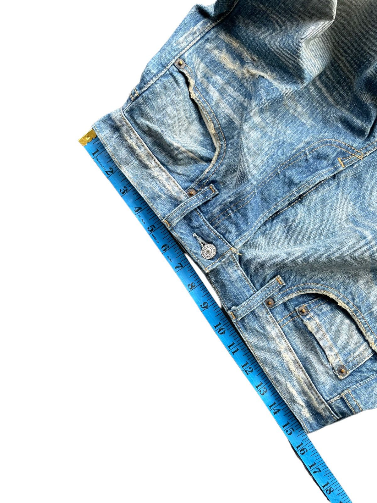 Levi's Levis 501 e Distresed Denim Size US 31 - 20 Thumbnail
