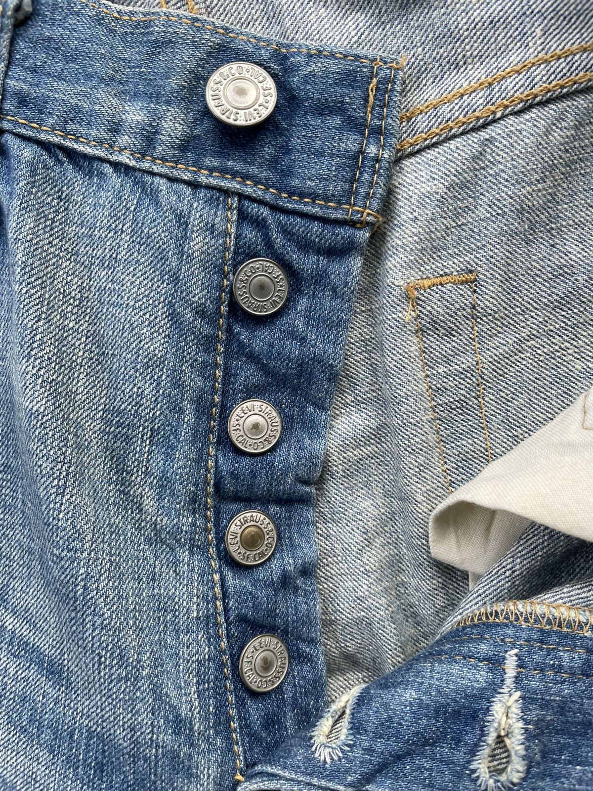 Levi's Levis 501 e Distresed Denim Size US 31 - 18 Thumbnail