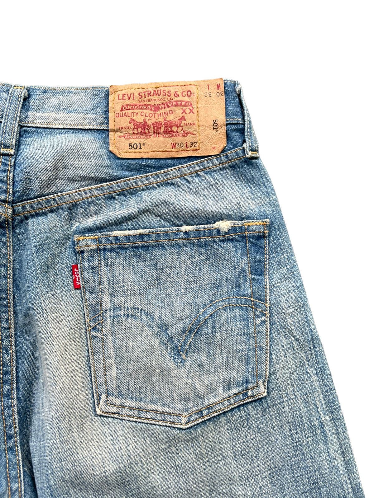 Levi's Levis 501 e Distresed Denim Size US 31 - 10 Thumbnail