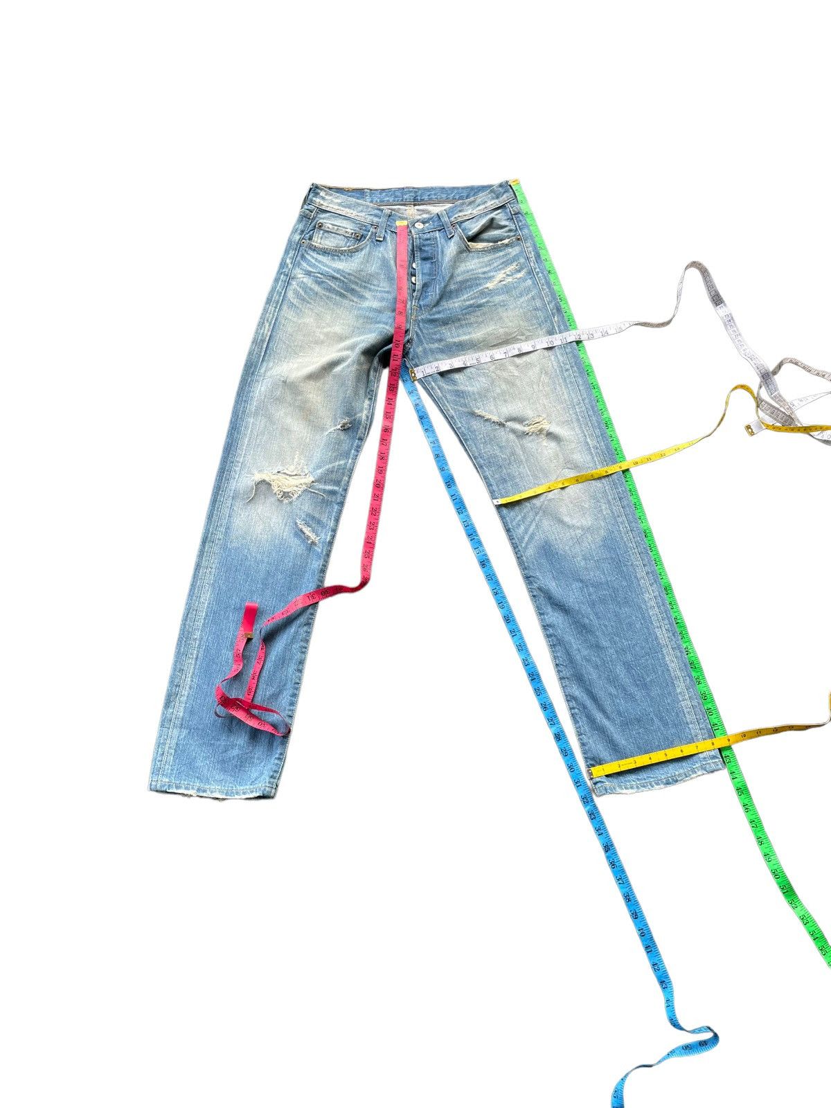 Levi's Levis 501 e Distresed Denim Size US 31 - 21 Thumbnail