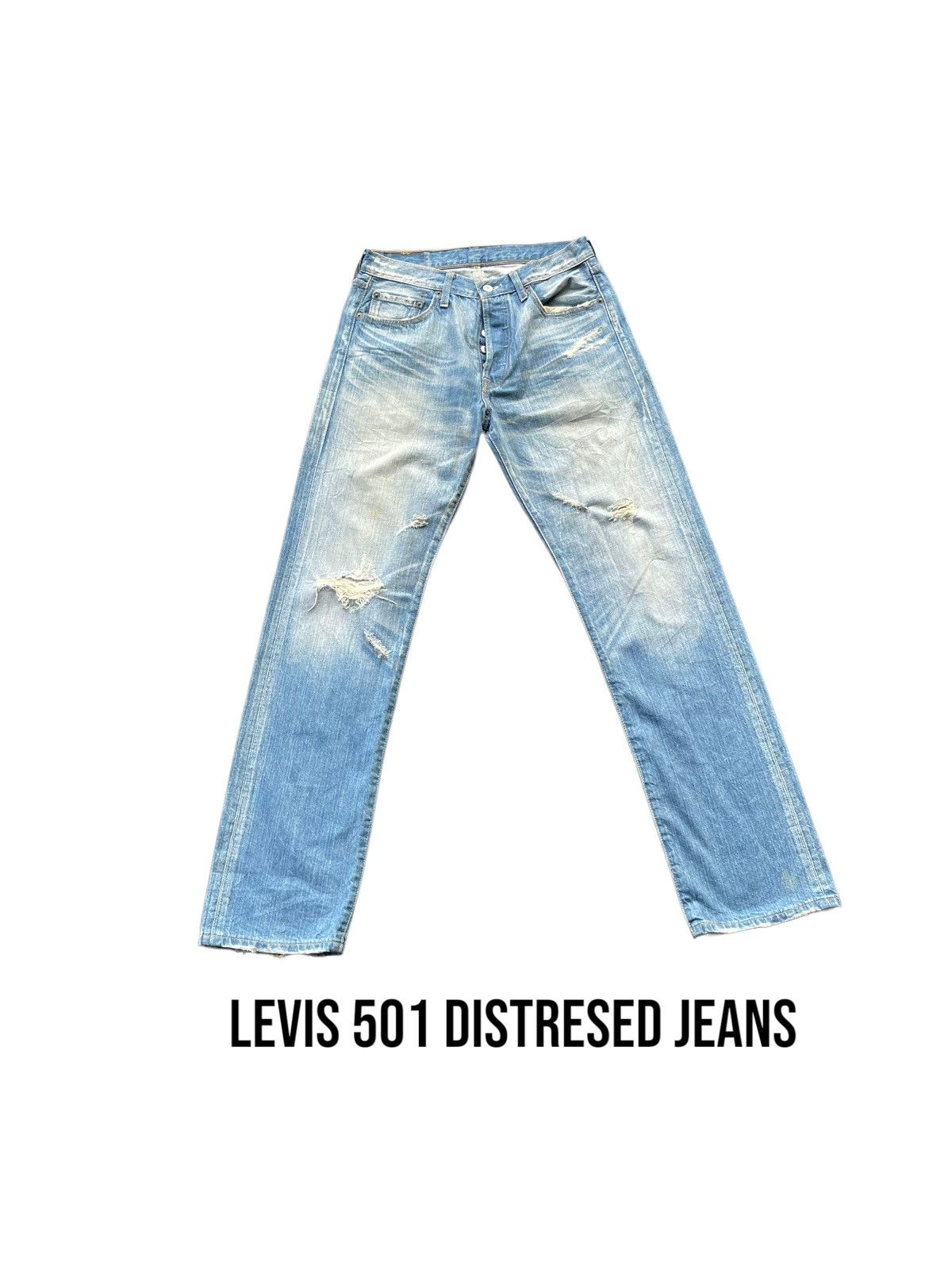 Levi's Levis 501 e Distresed Denim Size US 31 - 1 Thumbnail