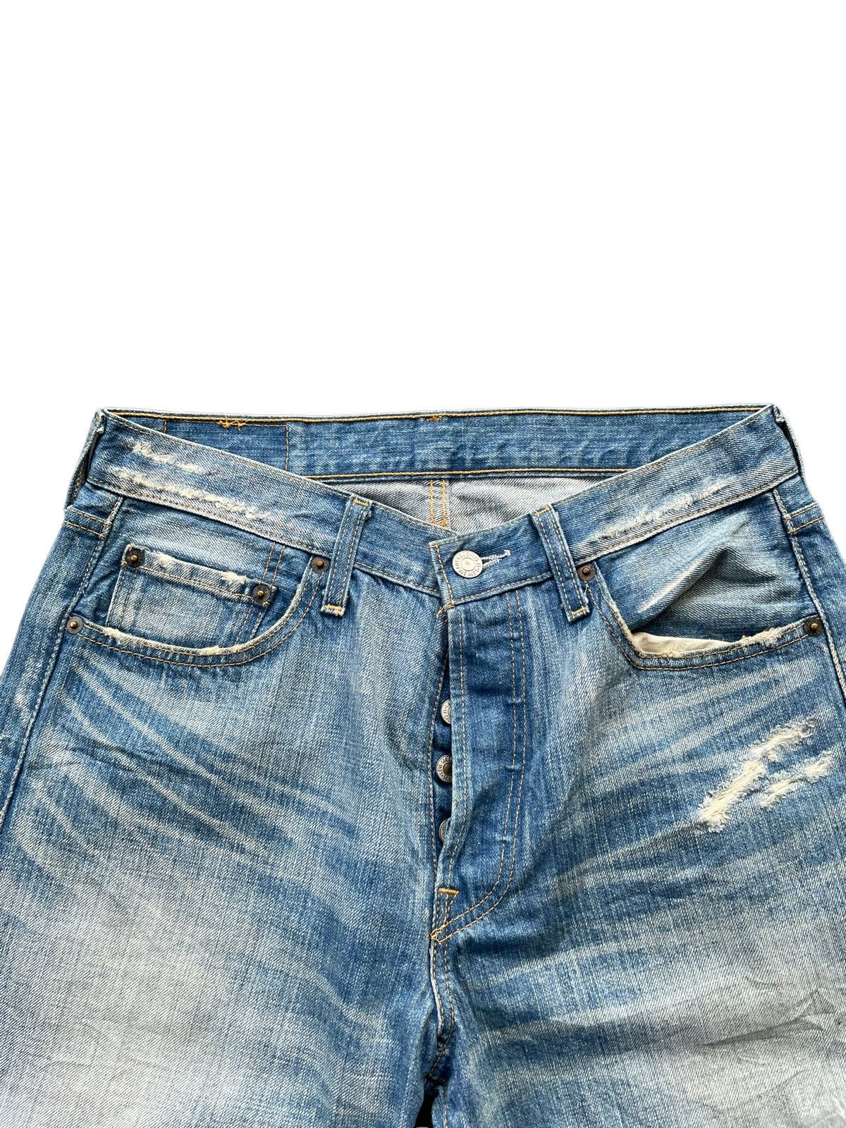 Levi's Levis 501 e Distresed Denim Size US 31 - 6 Thumbnail