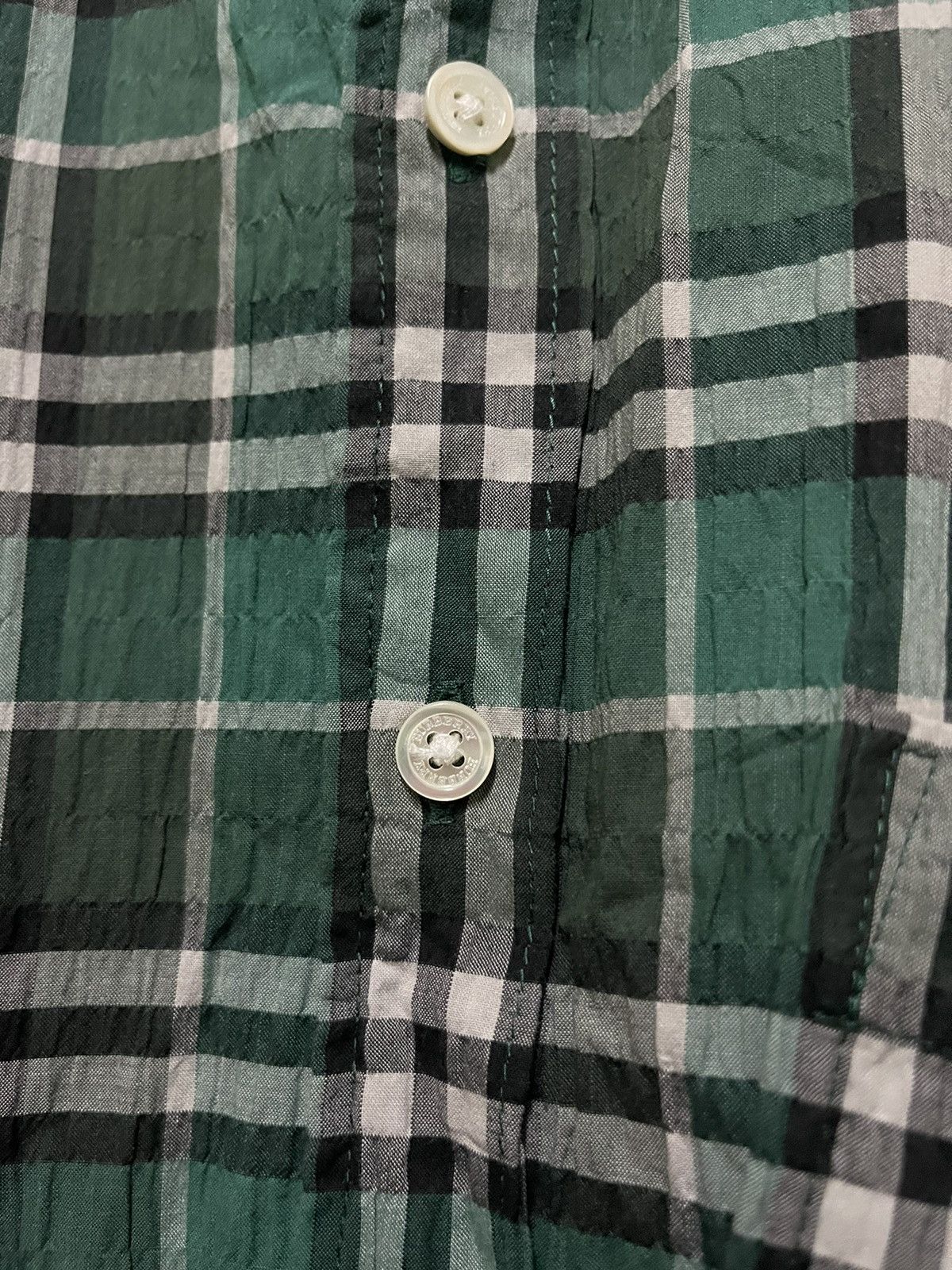 Burberry × Vintage Burberry Nova Check Single Pocket Button Up Short Sleeve Size US M / EU 48-50 / 2 - 8 Thumbnail