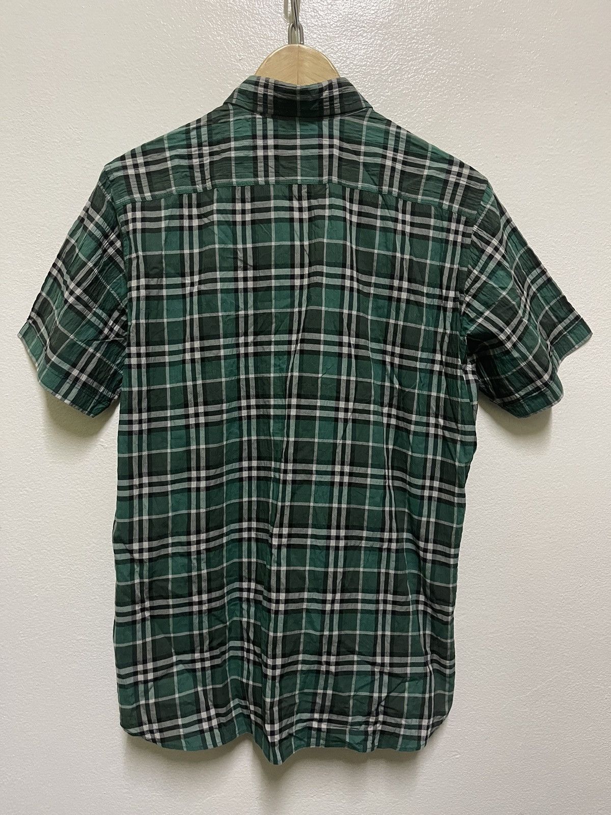 Burberry × Vintage Burberry Nova Check Single Pocket Button Up Short Sleeve Size US M / EU 48-50 / 2 - 9 Thumbnail