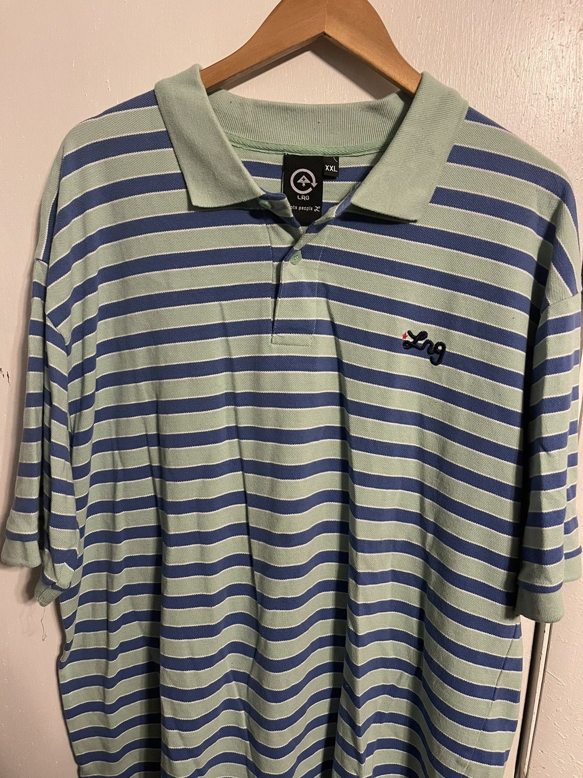 LRG Vintage LRG Striped Polo Size US XXL / EU 58 / 5 - 2 Thumbnail