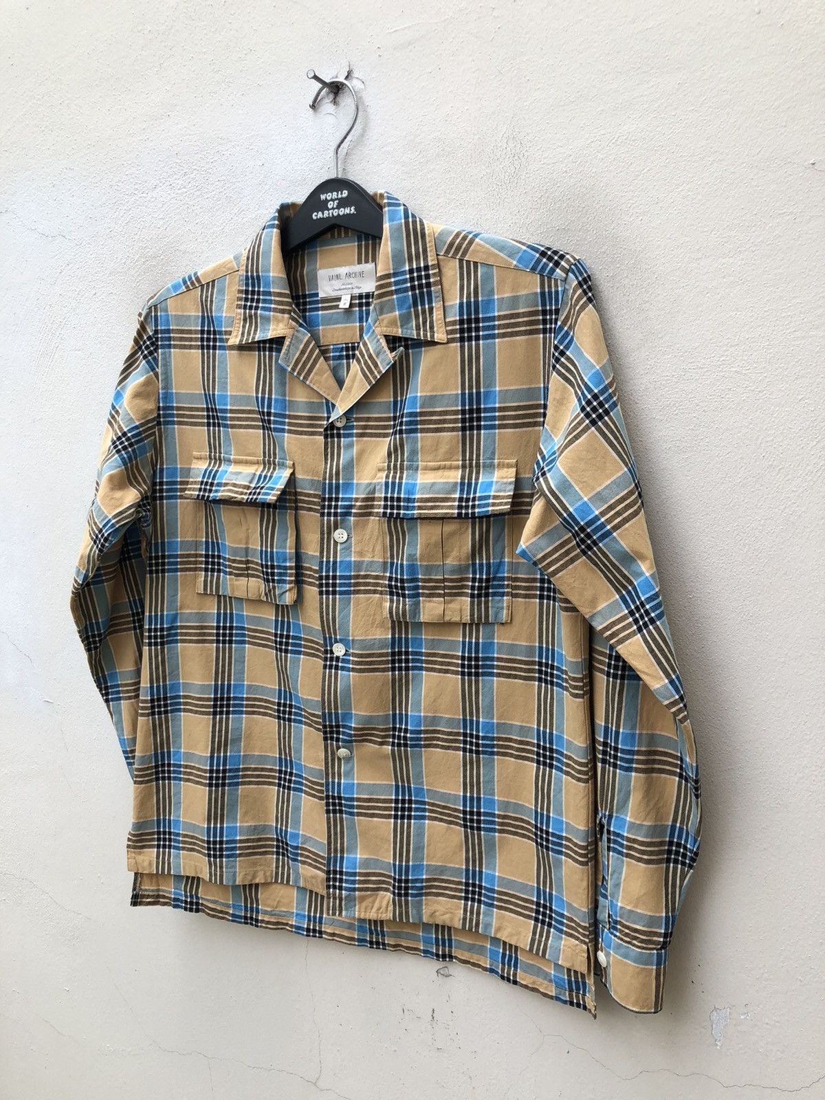 VAINL ARCHIVE VainL Archive Japan Checkered Open Collar Shirt Size US M / EU 48-50 / 2 - 5 Thumbnail