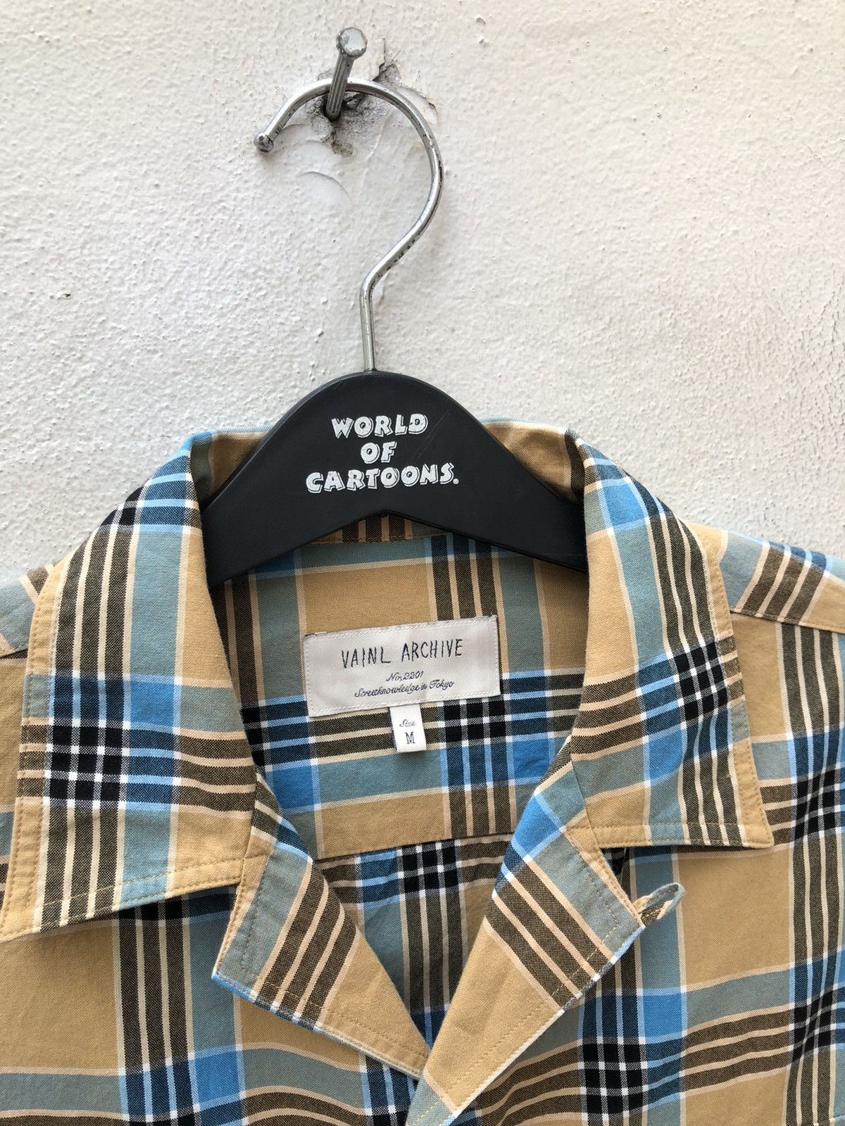 VAINL ARCHIVE VainL Archive Japan Checkered Open Collar Shirt Size US M / EU 48-50 / 2 - 3 Thumbnail