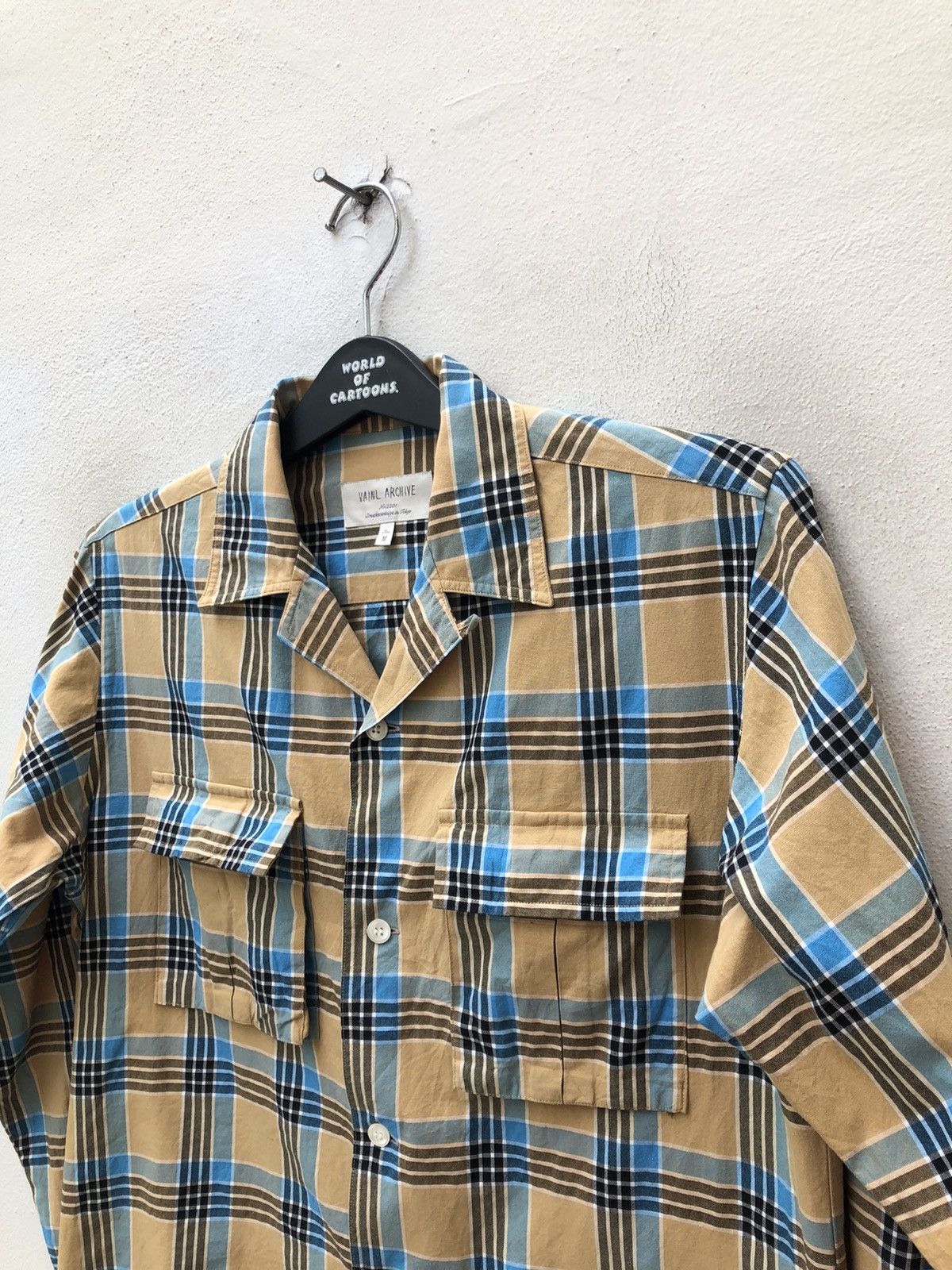 VAINL ARCHIVE VainL Archive Japan Checkered Open Collar Shirt Size US M / EU 48-50 / 2 - 6 Thumbnail