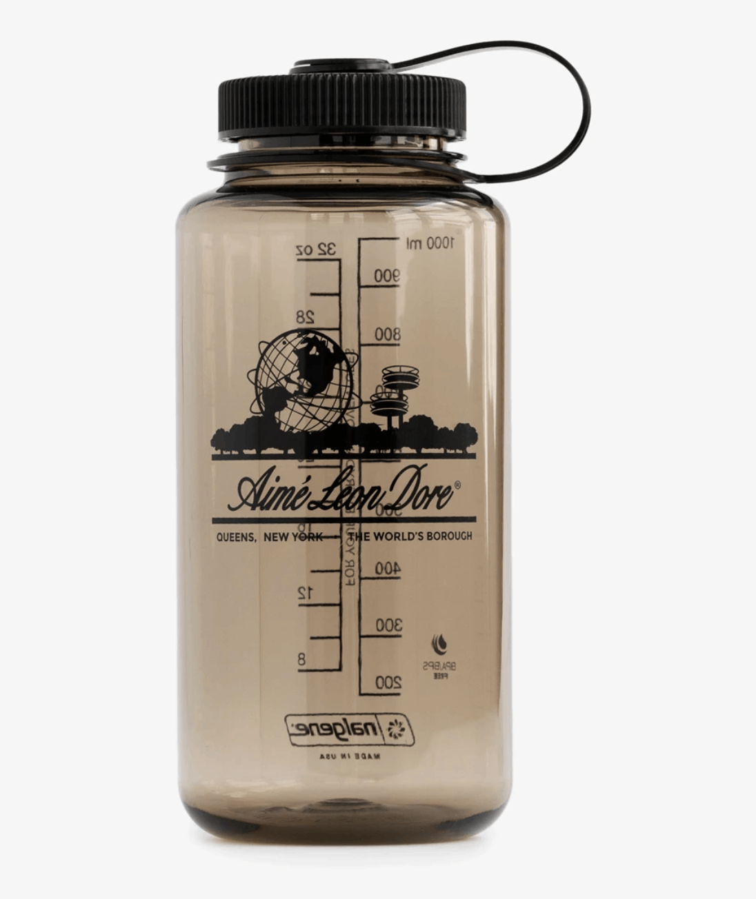 Pre-owned Aimé Leon Dore Aime León Dore Ald Unisphere Nalgene Water Bottle 32oz Brown In Clear