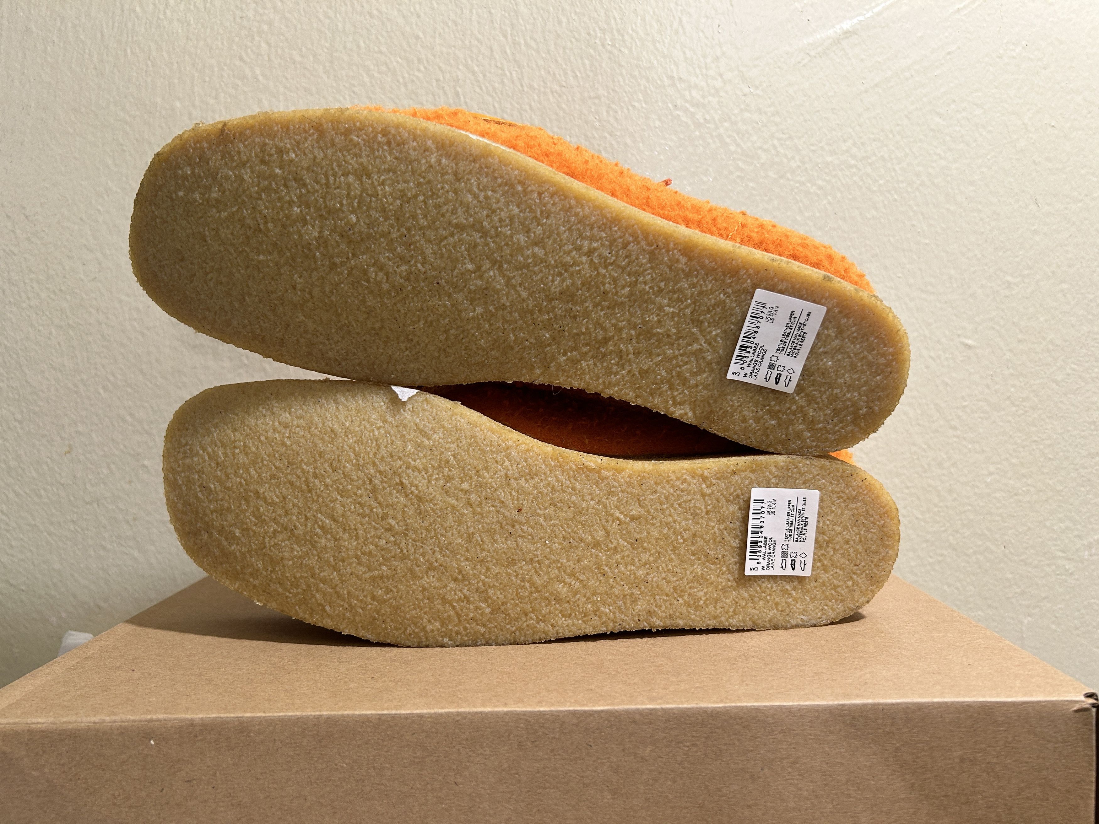 Aime Leon Dore × Clarks WALLABEE ORANGE CASENTINO WOOL Size US 10.5 / EU 43-44 - 7 Thumbnail