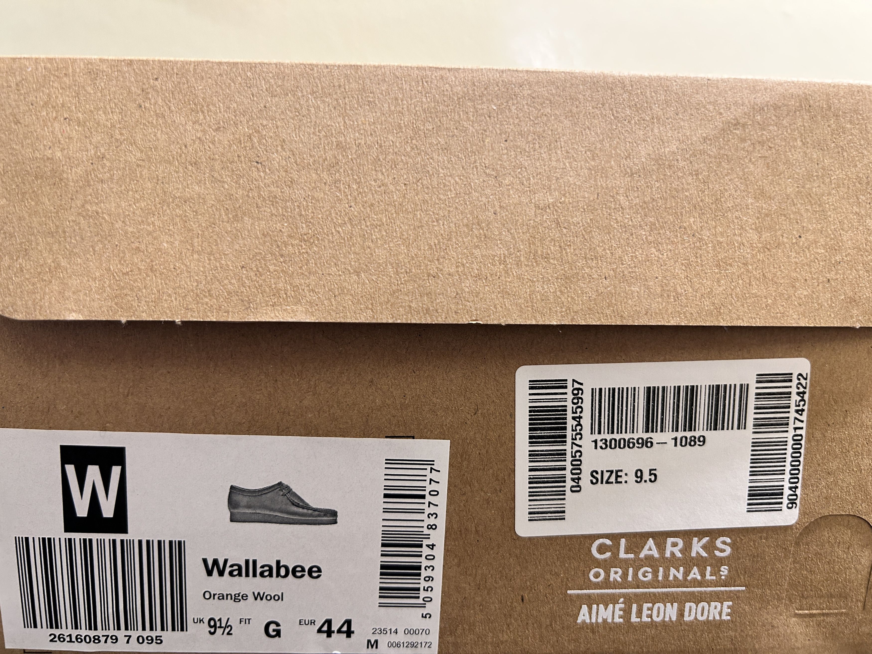 Aime Leon Dore × Clarks WALLABEE ORANGE CASENTINO WOOL Size US 10.5 / EU 43-44 - 10 Thumbnail