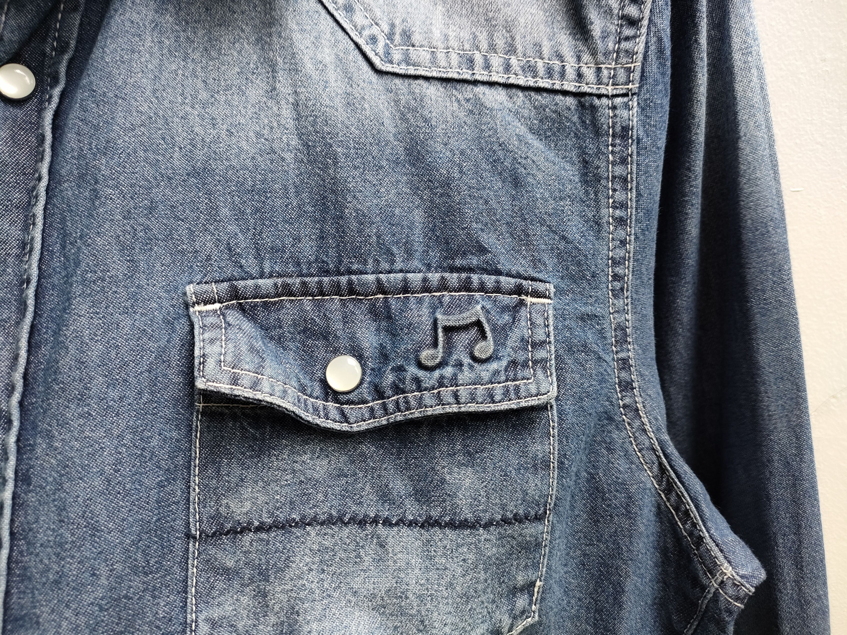 Number (N)ine Numbernine X Loveless Guild Prime Distressed Denim Shirt Size US M / EU 48-50 / 2 - 6 Thumbnail