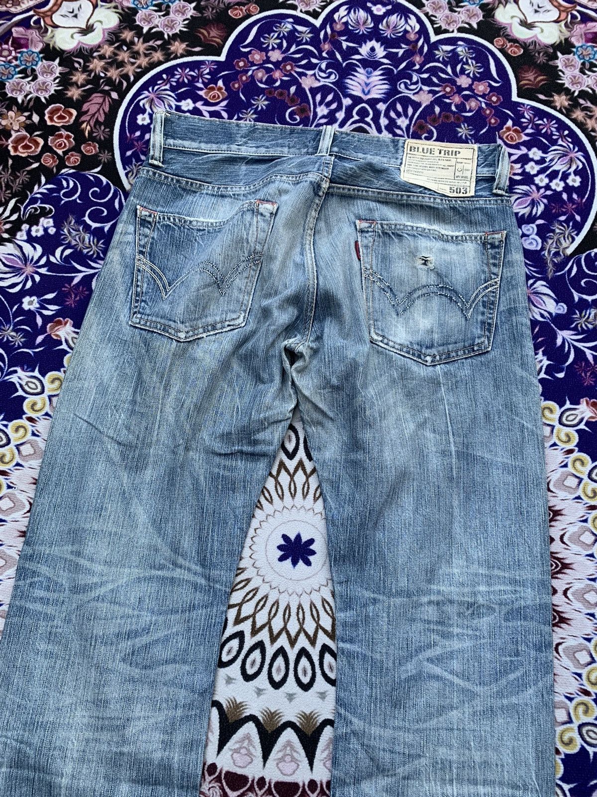 Edwin Vintage Edwin 503 Distressed Denim Size US 35 - 9 Thumbnail