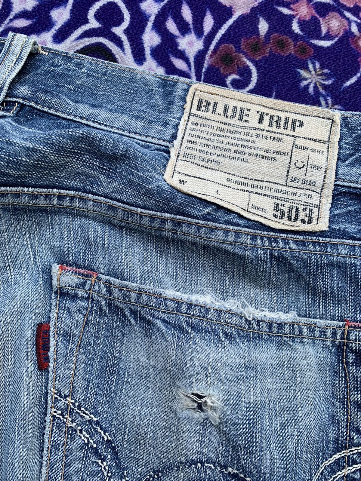 Edwin Vintage Edwin 503 Distressed Denim Size US 35 - 10 Thumbnail