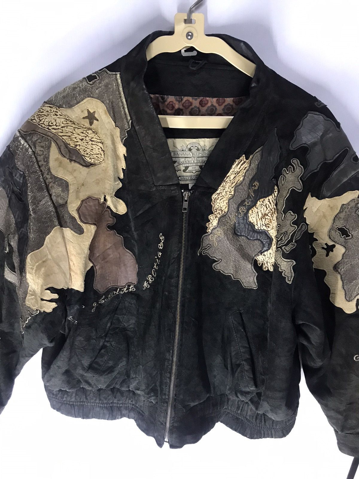 Banana Republic × Vintage 🔥BIDDING NOW🔥vtg banana republic jacket leather patchwork Size US M / EU 48-50 / 2 - 5 Thumbnail