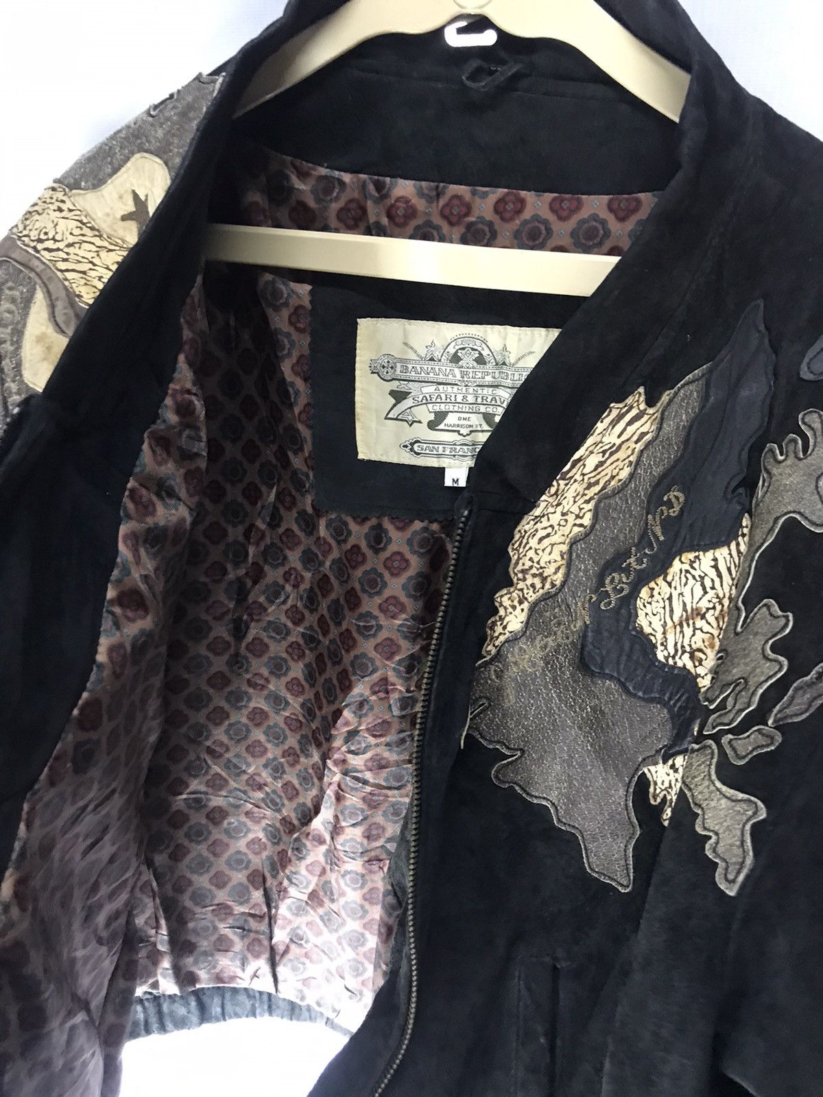 Banana Republic × Vintage 🔥BIDDING NOW🔥vtg banana republic jacket leather patchwork Size US M / EU 48-50 / 2 - 4 Thumbnail