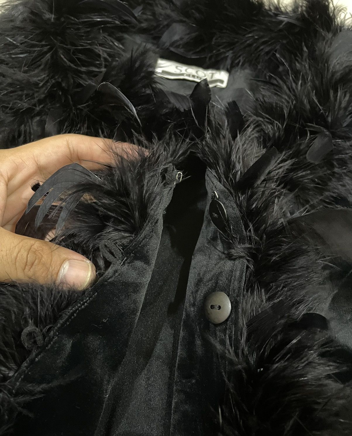 Other LAST PIECE Scot Club Faux Feather Jacket Size M / US 6-8 / IT 42-44 - 6 Thumbnail
