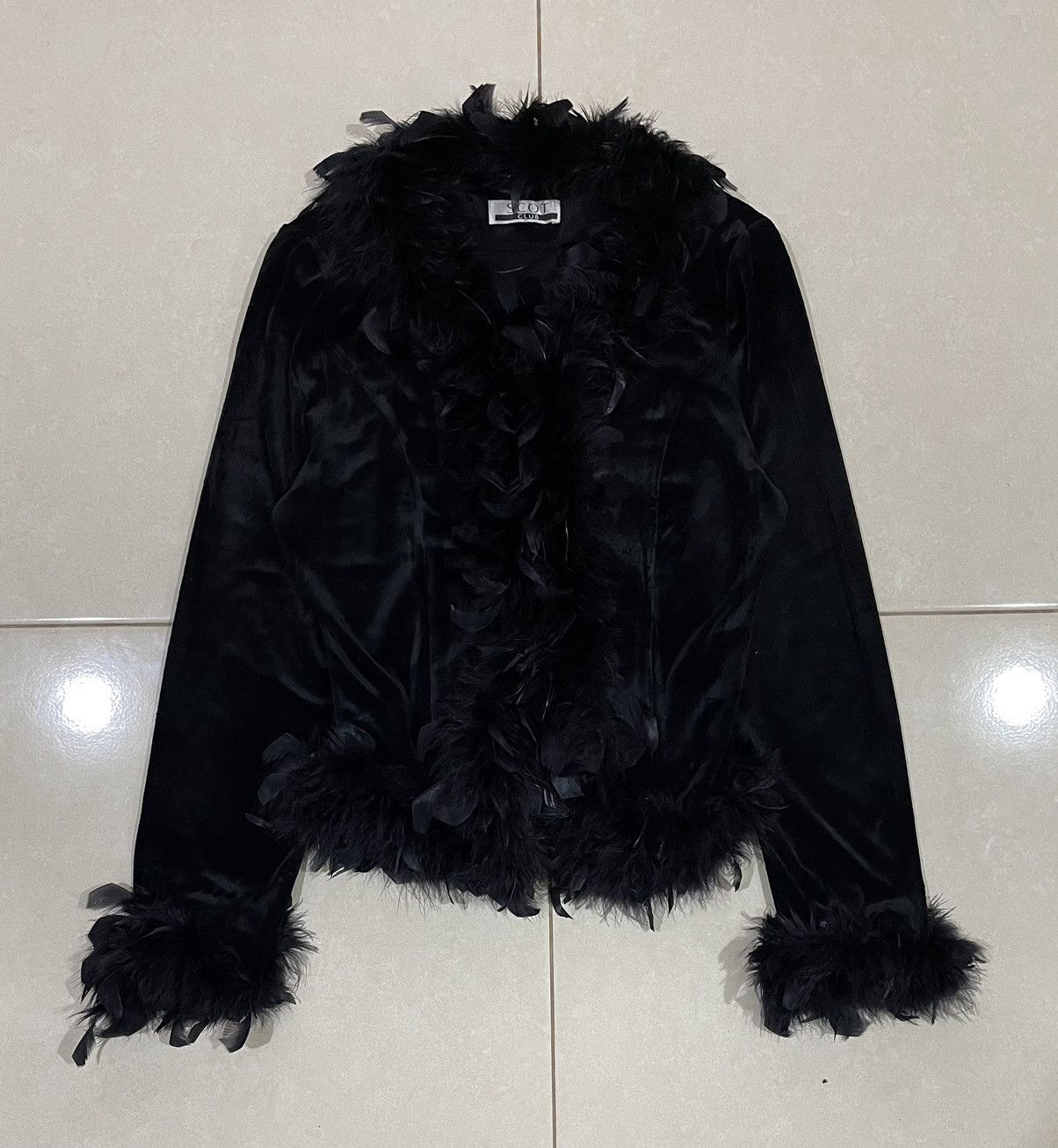 Other LAST PIECE Scot Club Faux Feather Jacket Size M / US 6-8 / IT 42-44 - 1 Thumbnail