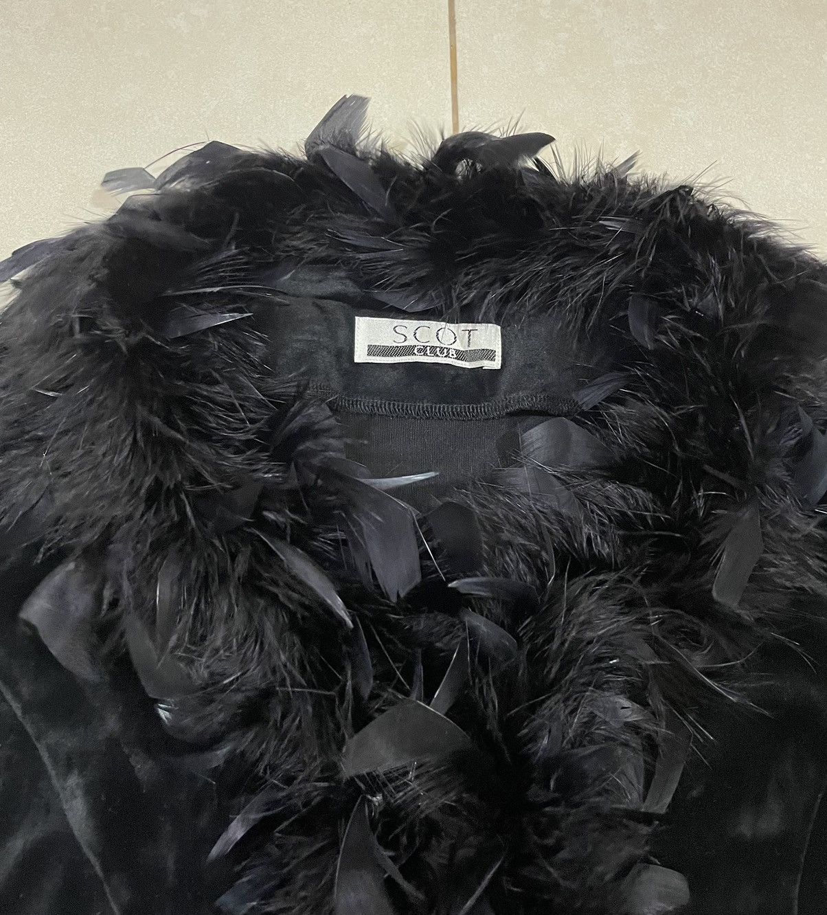 Other LAST PIECE Scot Club Faux Feather Jacket Size M / US 6-8 / IT 42-44 - 5 Thumbnail