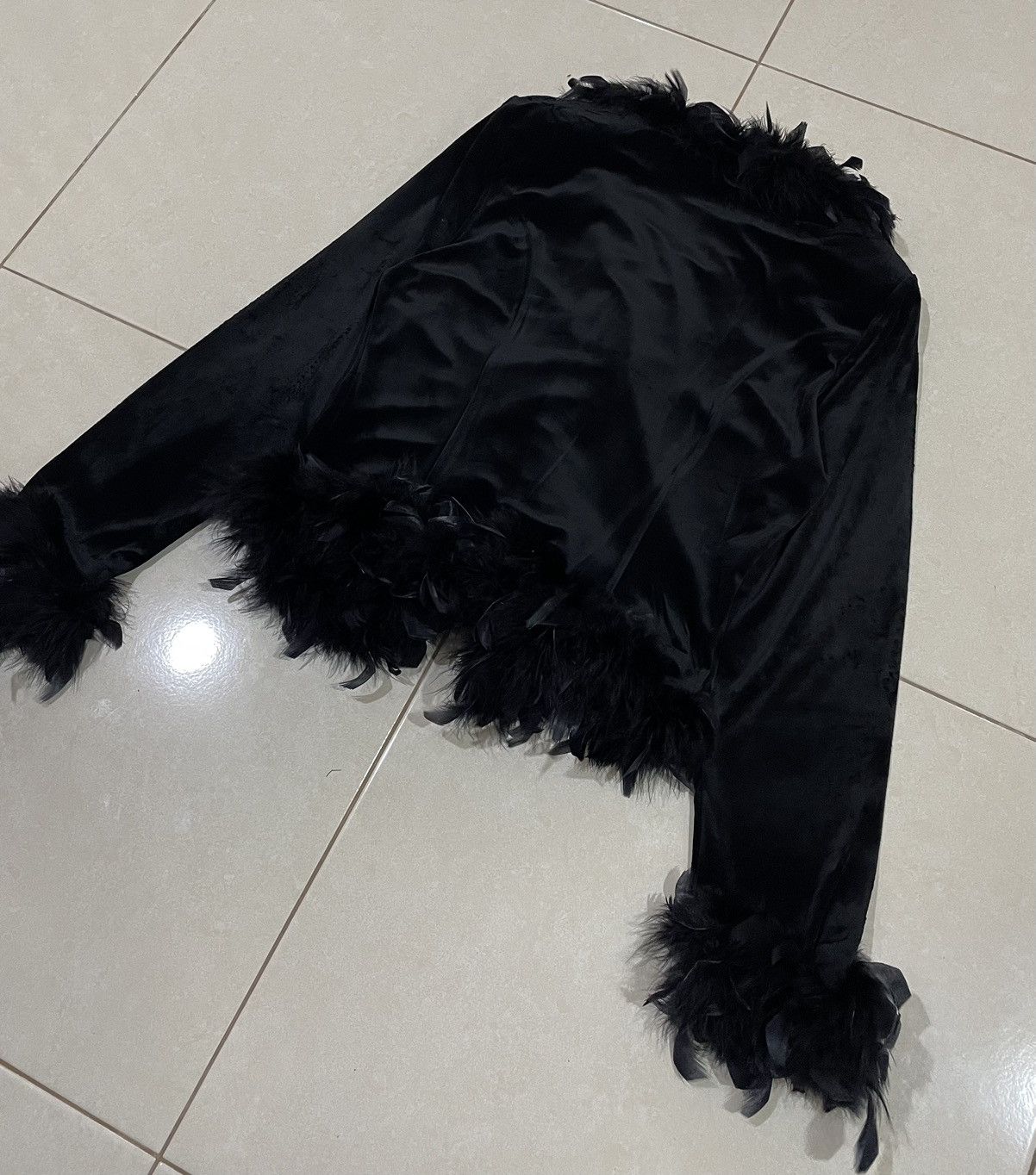 Other LAST PIECE Scot Club Faux Feather Jacket Size M / US 6-8 / IT 42-44 - 10 Thumbnail