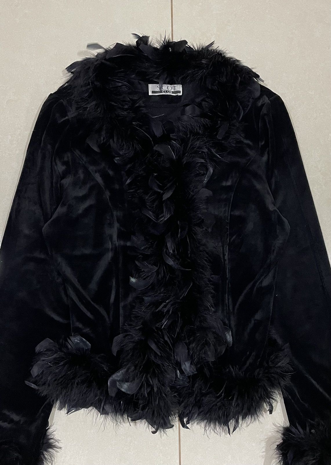 Other LAST PIECE Scot Club Faux Feather Jacket Size M / US 6-8 / IT 42-44 - 3 Thumbnail