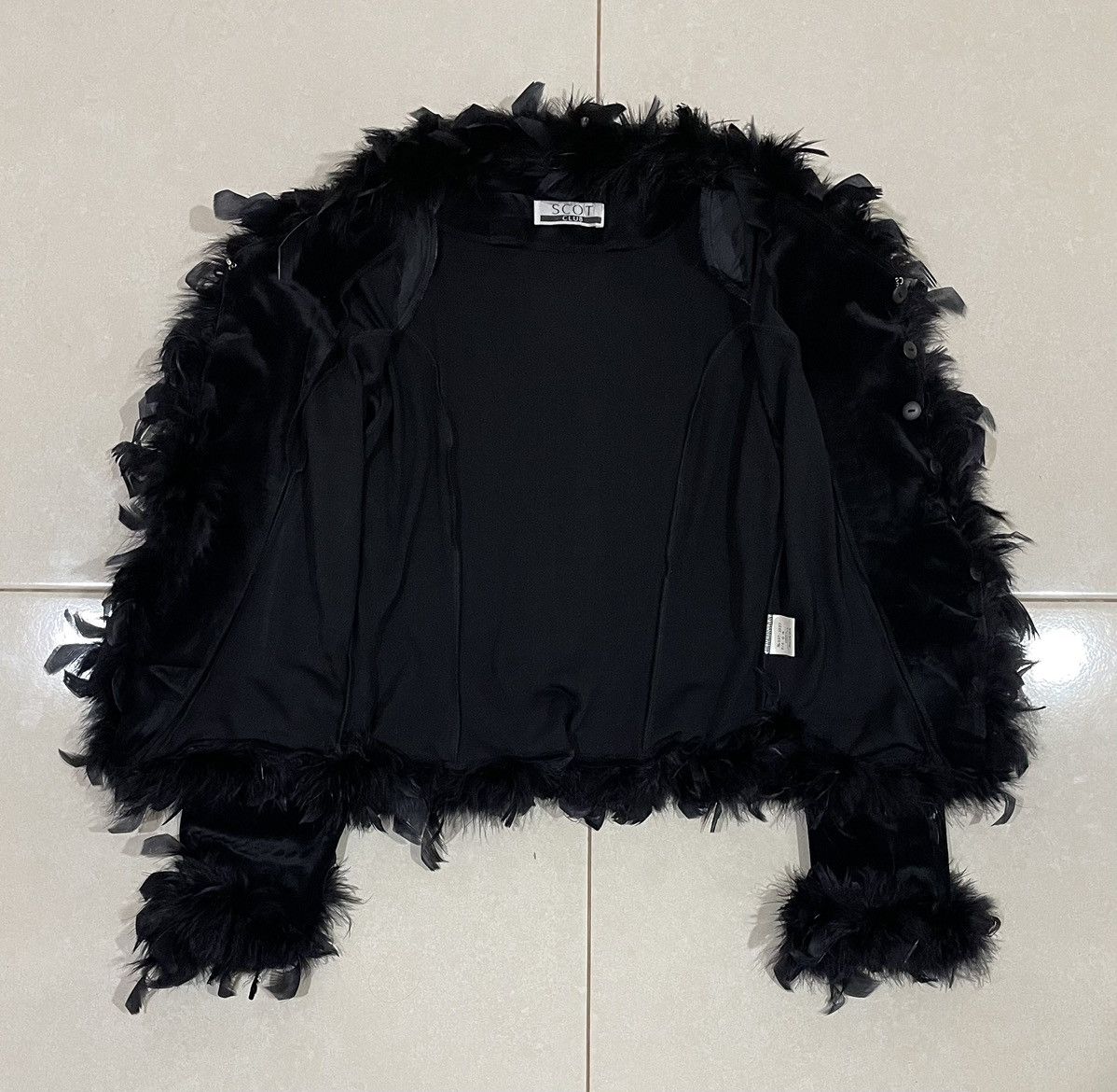 Other LAST PIECE Scot Club Faux Feather Jacket Size M / US 6-8 / IT 42-44 - 7 Thumbnail