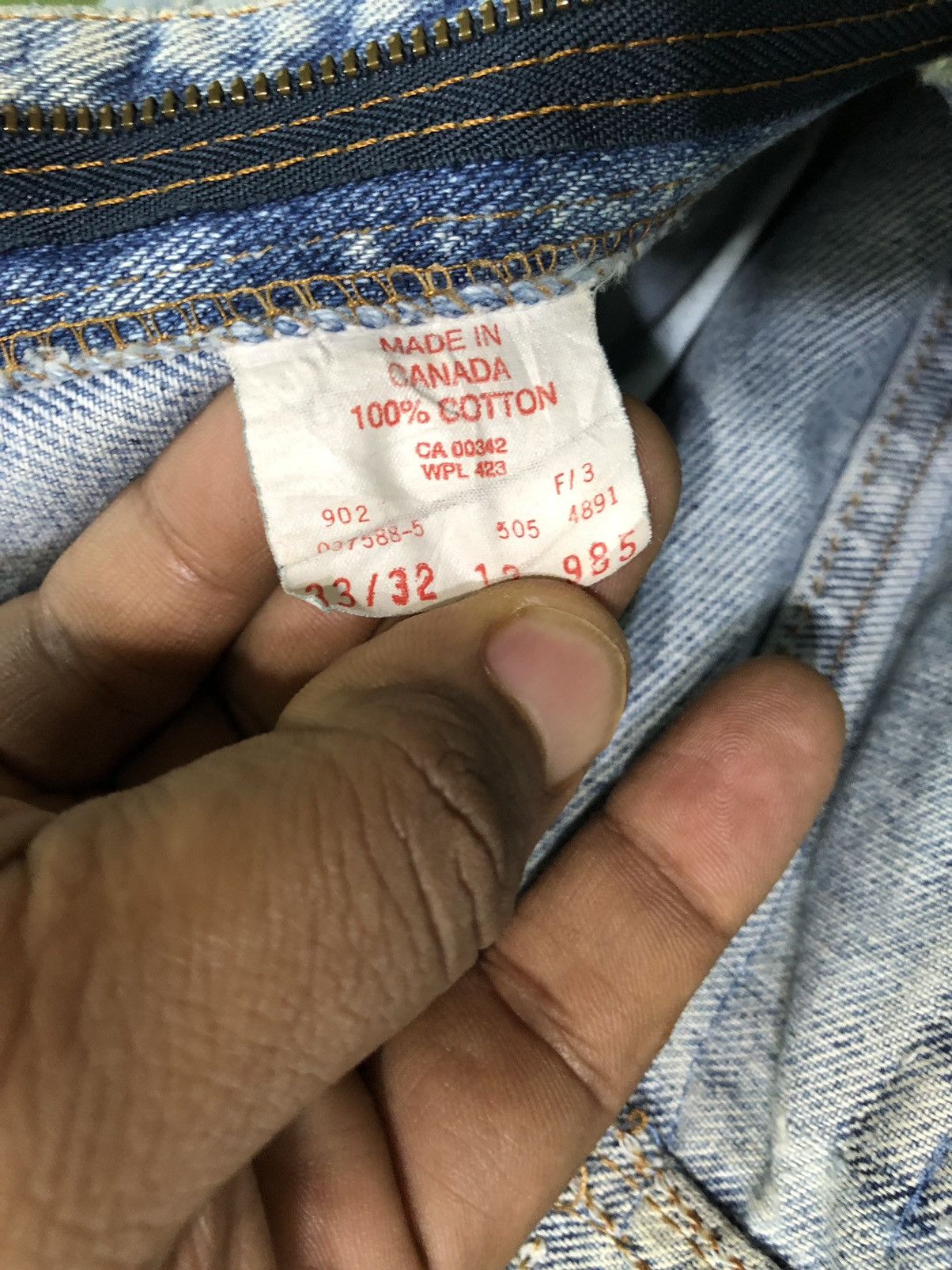 Levi's Vintage Levis 505 Custom Patchwork Distressed Denim Jeans Size US 32 / EU 48 - 11 Thumbnail
