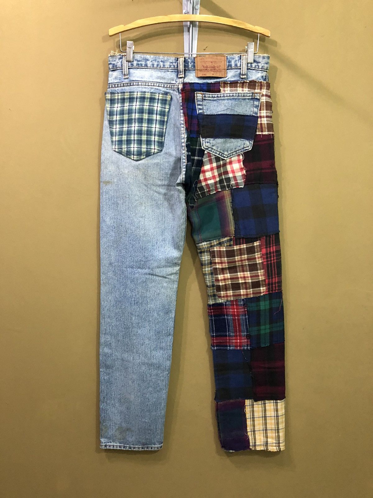 Levi's Vintage Levis 505 Custom Patchwork Distressed Denim Jeans Size US 32 / EU 48 - 12 Thumbnail