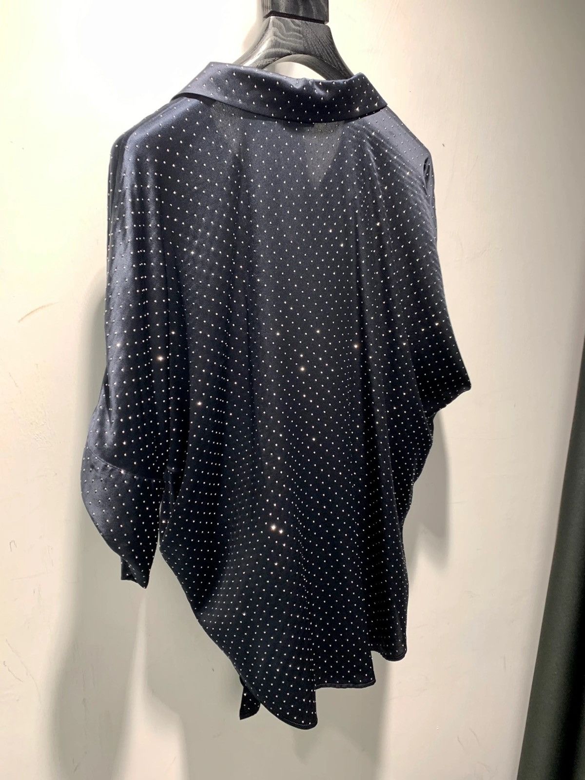 Saint Laurent Paris SS20 Tie-Up Micro Studs Embellished Satin Shirt Sz41 Size US M / EU 48-50 / 2 - 3 Thumbnail