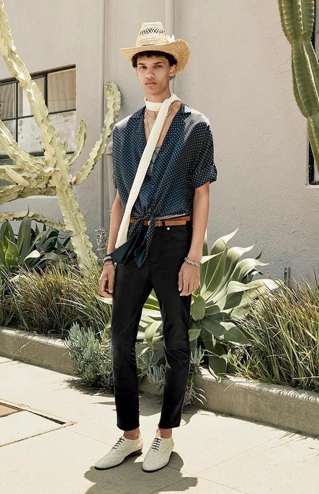 Saint Laurent Paris SS20 Tie-Up Micro Studs Embellished Satin Shirt Sz41 Size US M / EU 48-50 / 2 - 14 Thumbnail