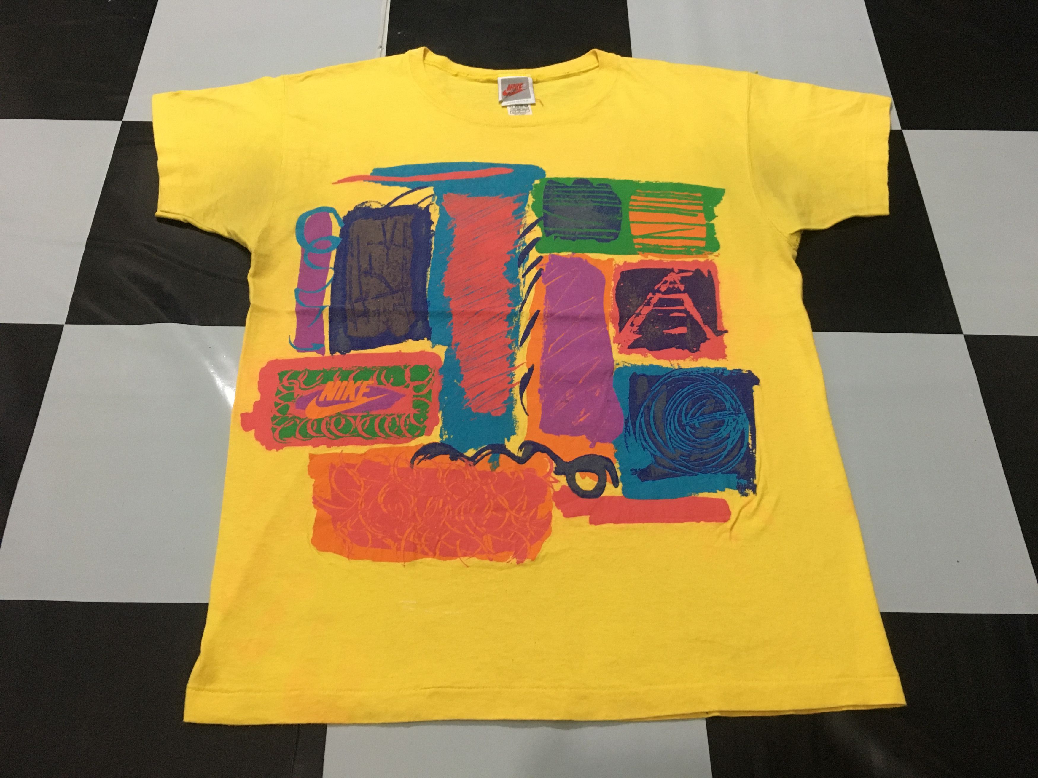Nike × Vintage Vintage Nike Shirt 90s Art Graphic Single stitch Size US M / EU 48-50 / 2 - 2 Thumbnail