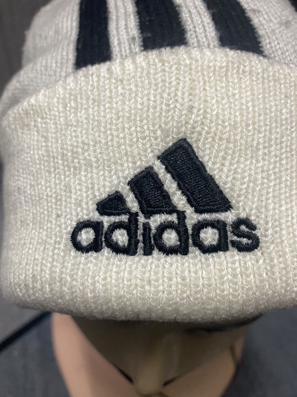 Adidas Adidas Stripes Embroidered Logo Beanie Hat Size ONE SIZE - 6 Thumbnail