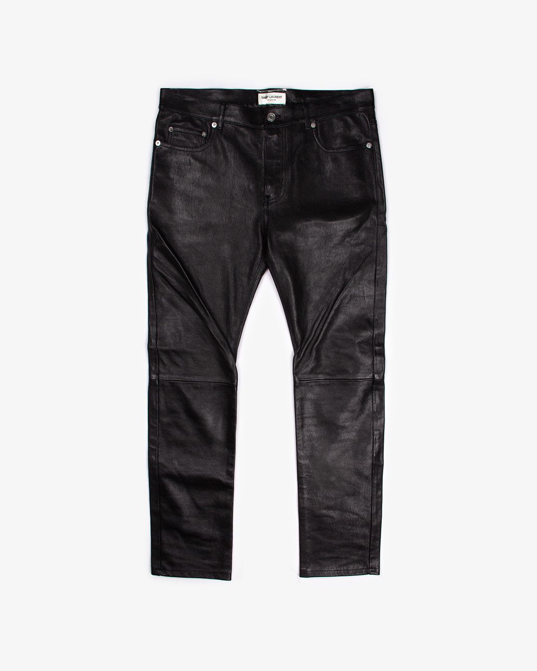 image of Hedi Slimane x Saint Laurent Paris Sample Aw15 Full Leather Pant in Black, Men's (Size 32)