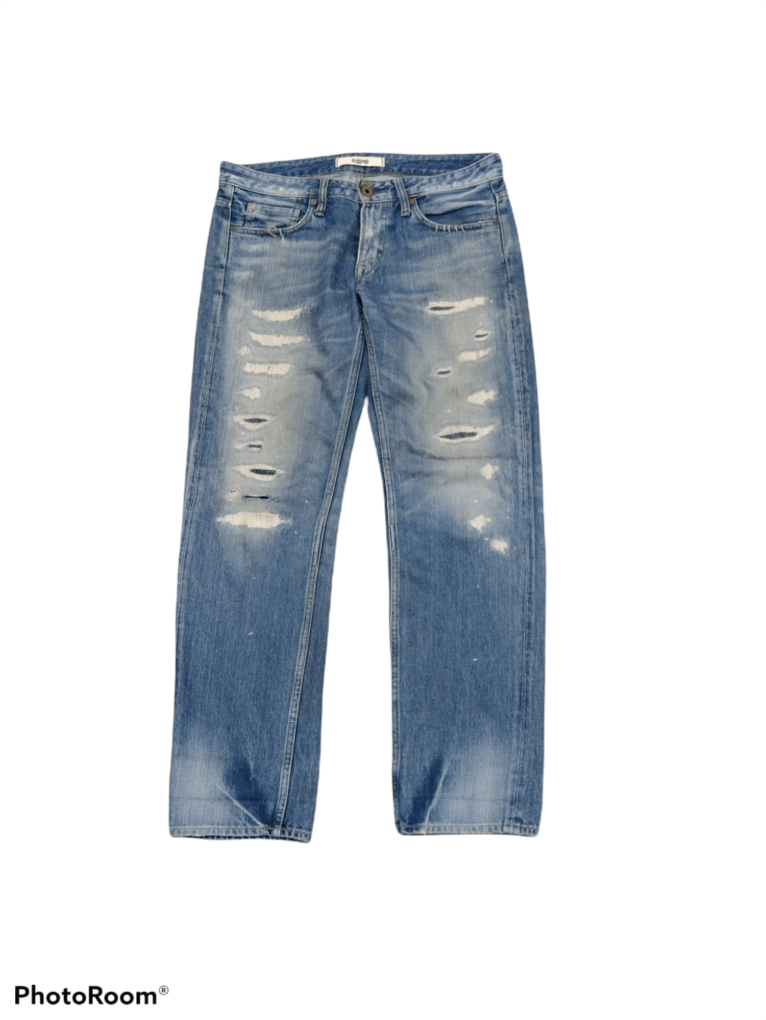 Japanese Brand DiSTRESSED DENIM GRUNGE JAPANESE BRAND CEPO DENIM PANTS Size US 33 - 1 Thumbnail