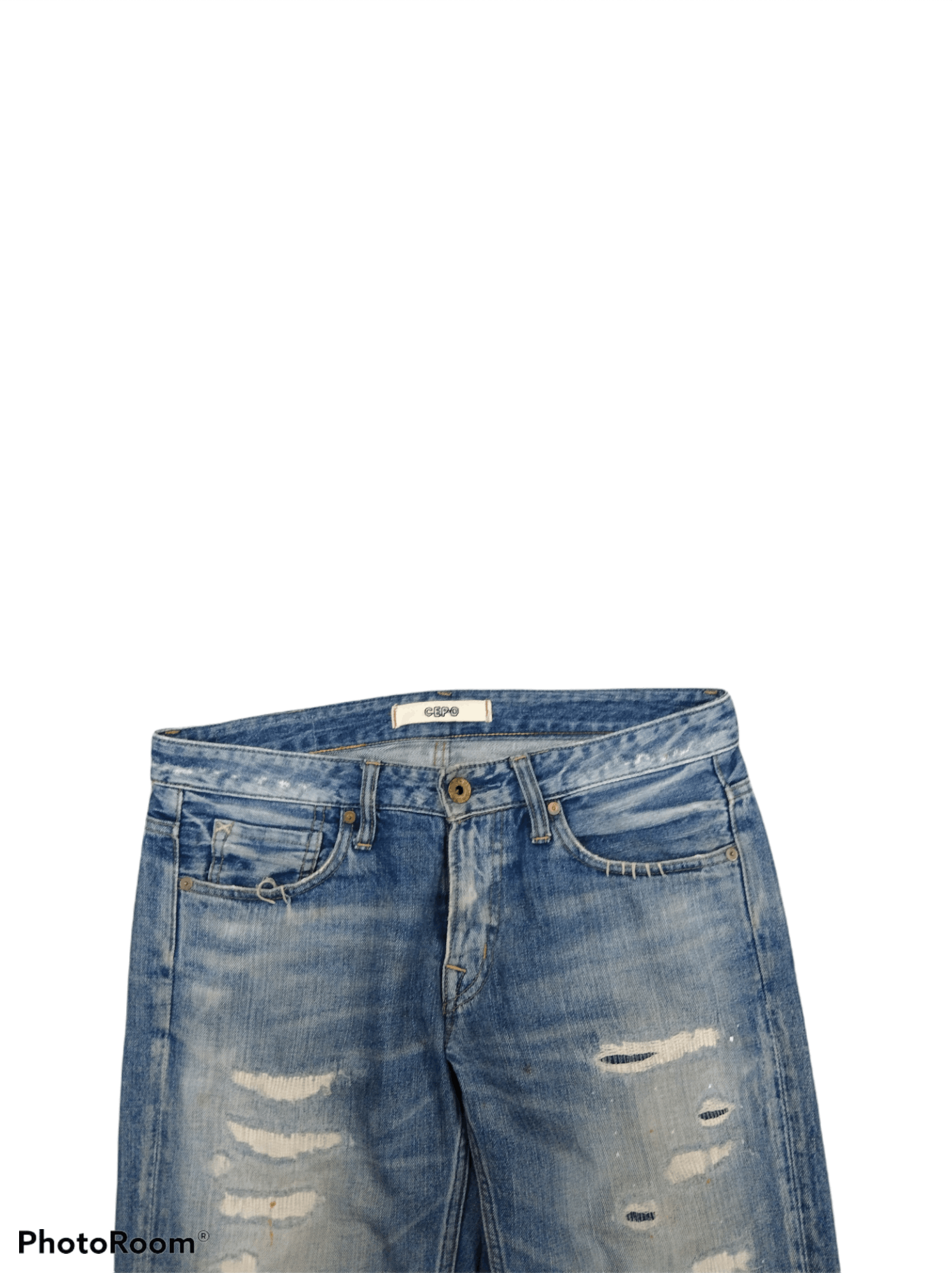 Japanese Brand DiSTRESSED DENIM GRUNGE JAPANESE BRAND CEPO DENIM PANTS Size US 33 - 4 Thumbnail