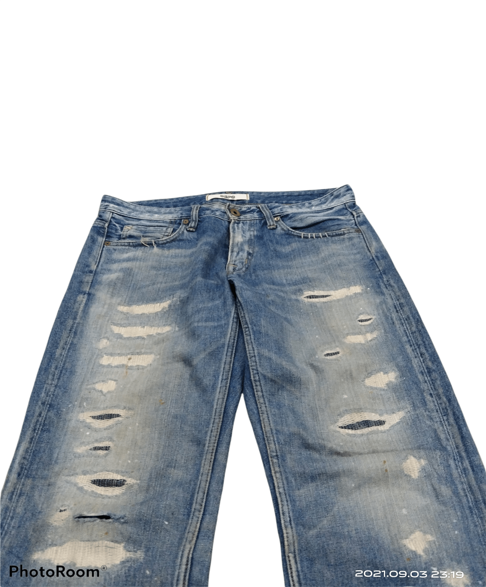 Japanese Brand DiSTRESSED DENIM GRUNGE JAPANESE BRAND CEPO DENIM PANTS Size US 33 - 3 Thumbnail