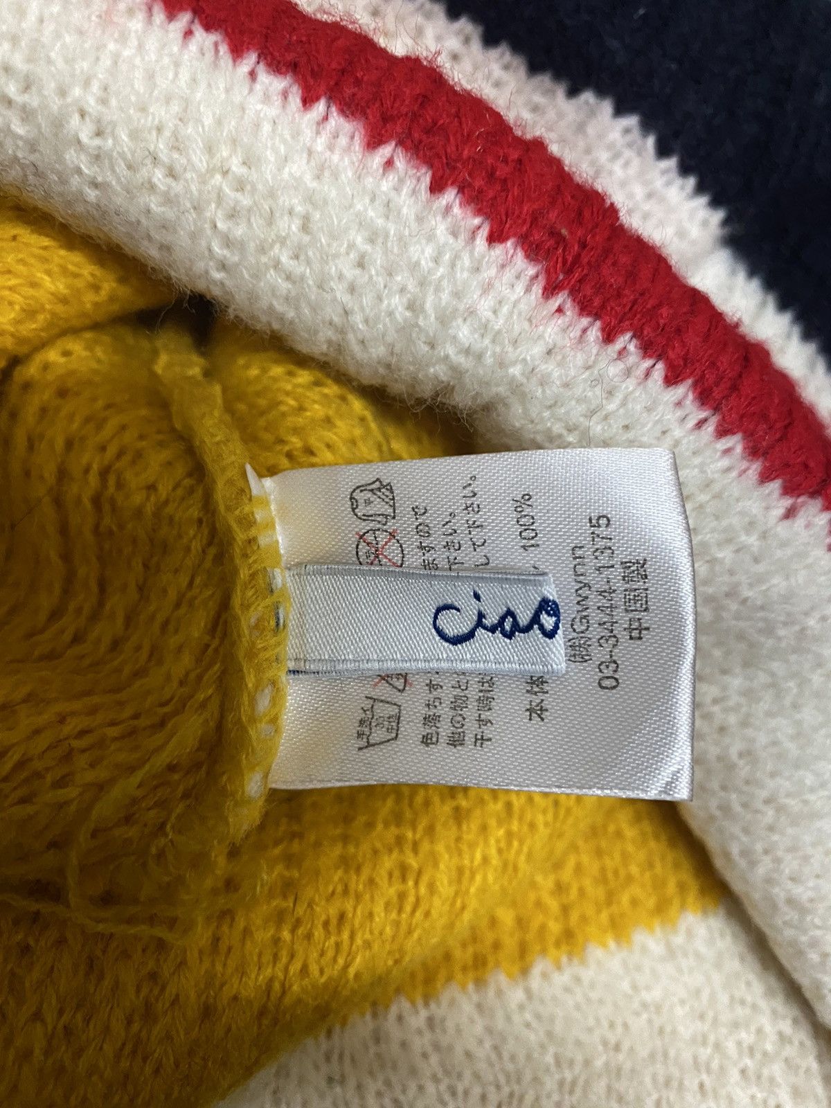 Ciaopanic × Japanese Brand CiaoPanic Multicolour Stripes Beanie Hat Size ONE SIZE - 5 Thumbnail