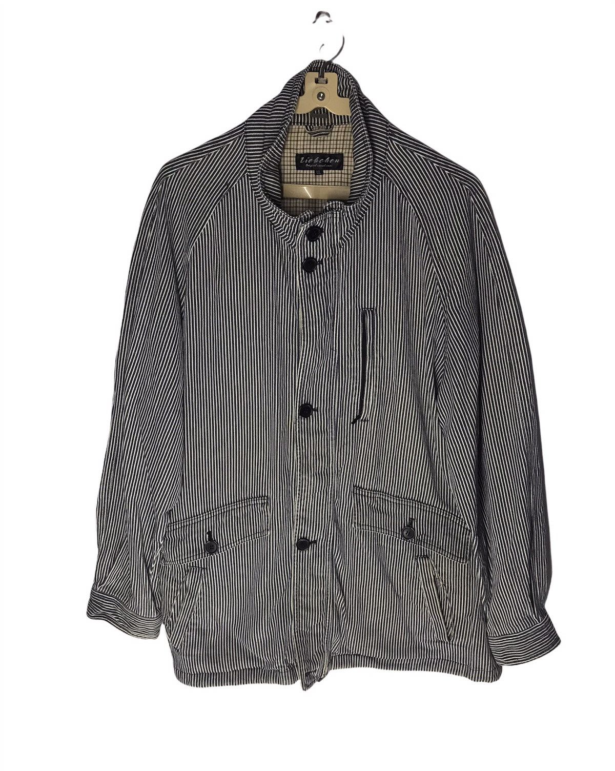 Japanese Brand Vintage stripe workwear jacket by liebchen Size US L / EU 52-54 / 3 - 1 Thumbnail