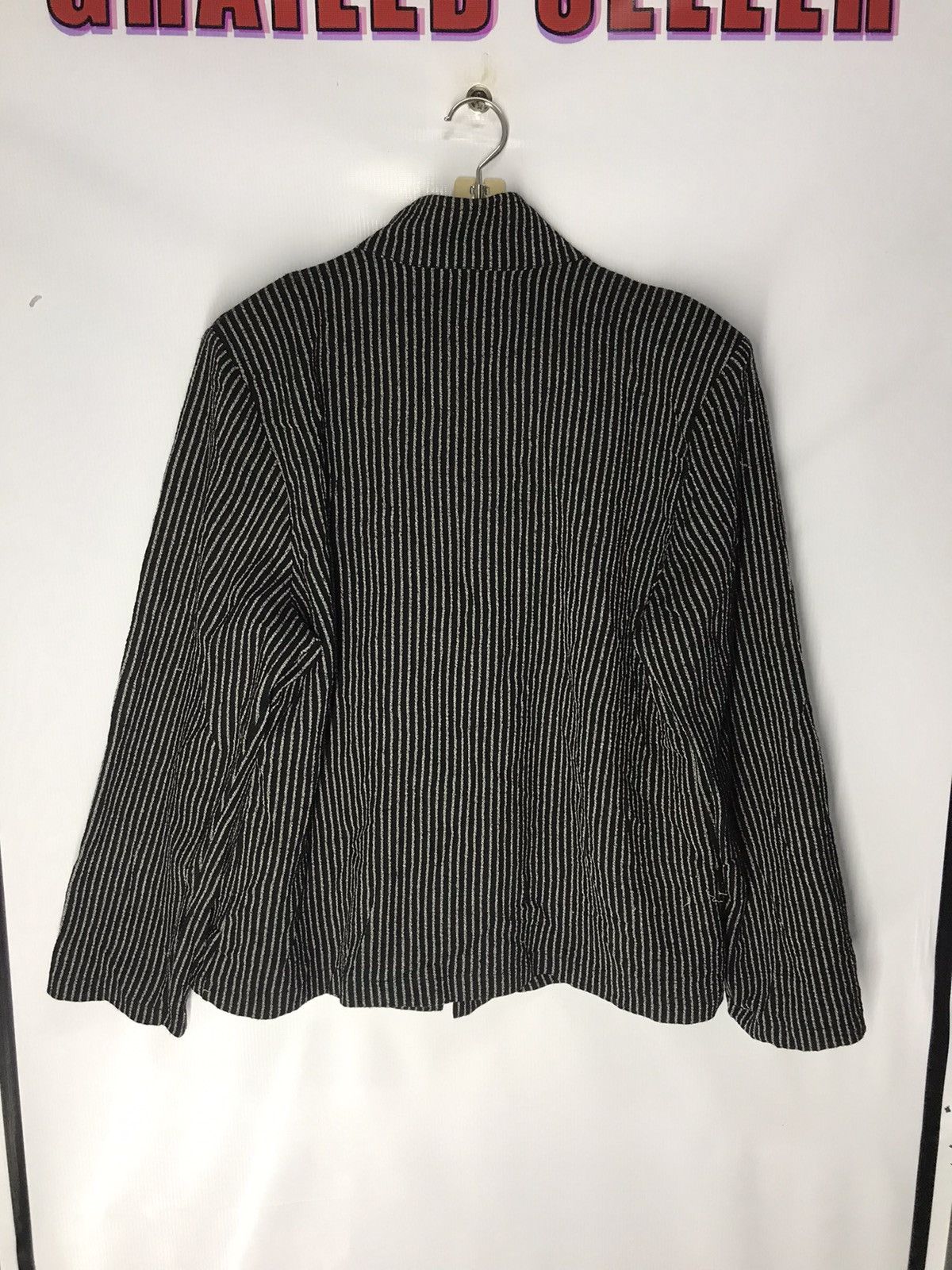 Japanese Brand Stripe wool zipper jacket Size US M / EU 48-50 / 2 - 7 Thumbnail