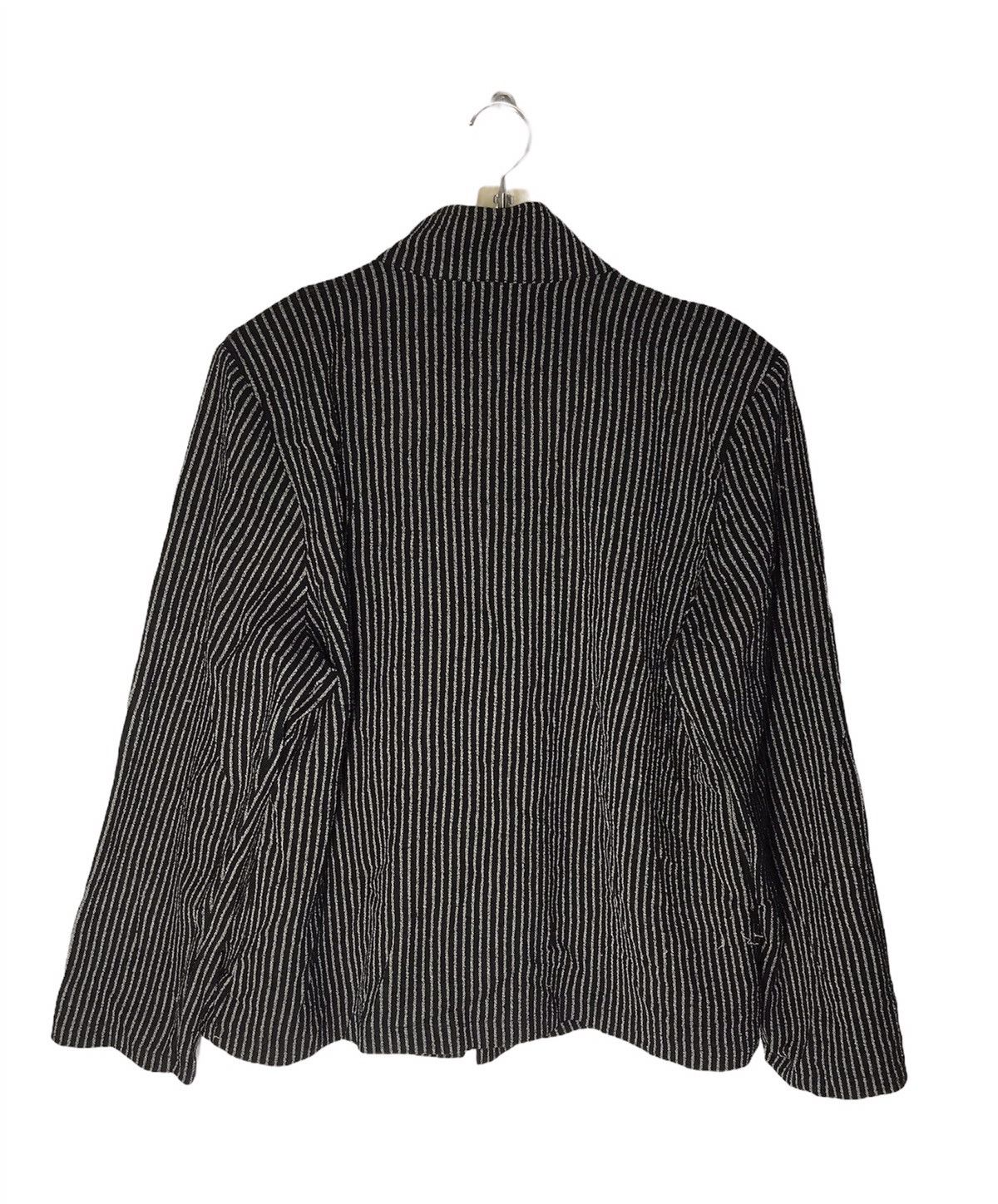 Japanese Brand Stripe wool zipper jacket Size US M / EU 48-50 / 2 - 2 Thumbnail
