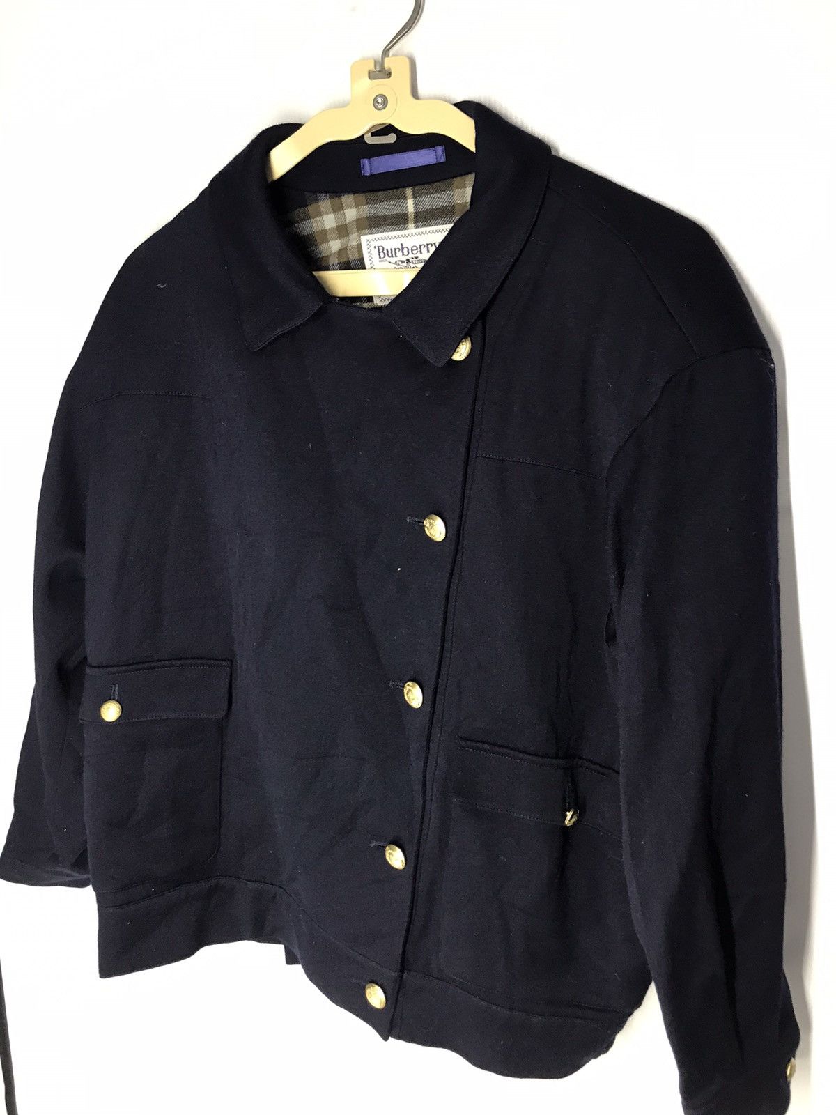 Burberry × Vintage Vintage Burberry wool jacket gold button up Size US M / EU 48-50 / 2 - 11 Thumbnail