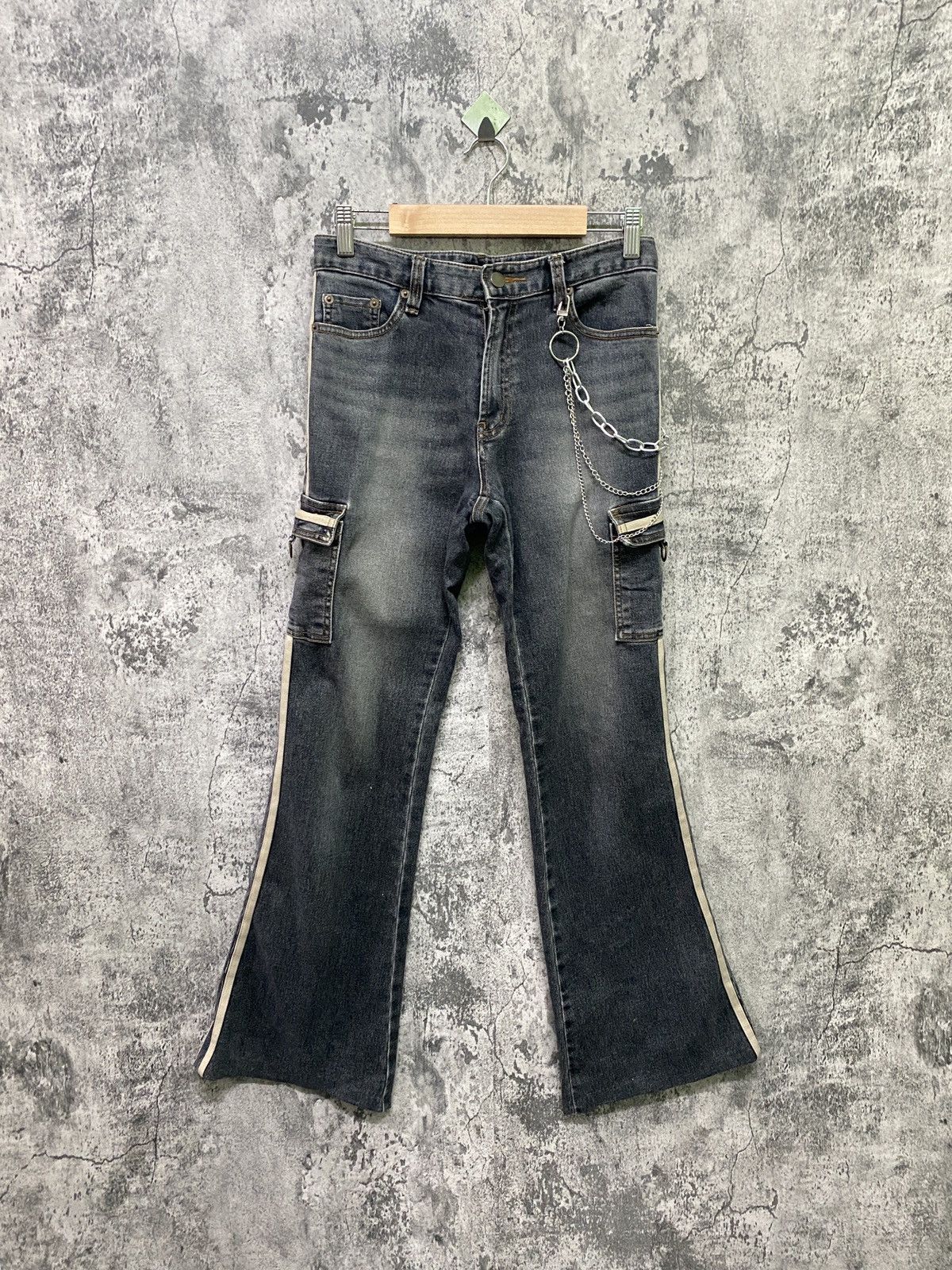 Designer × Japanese Brand Japanese Brand LA TOOKN Multipocket Low Waist Cargo Denim Size US 27 - 1 Thumbnail