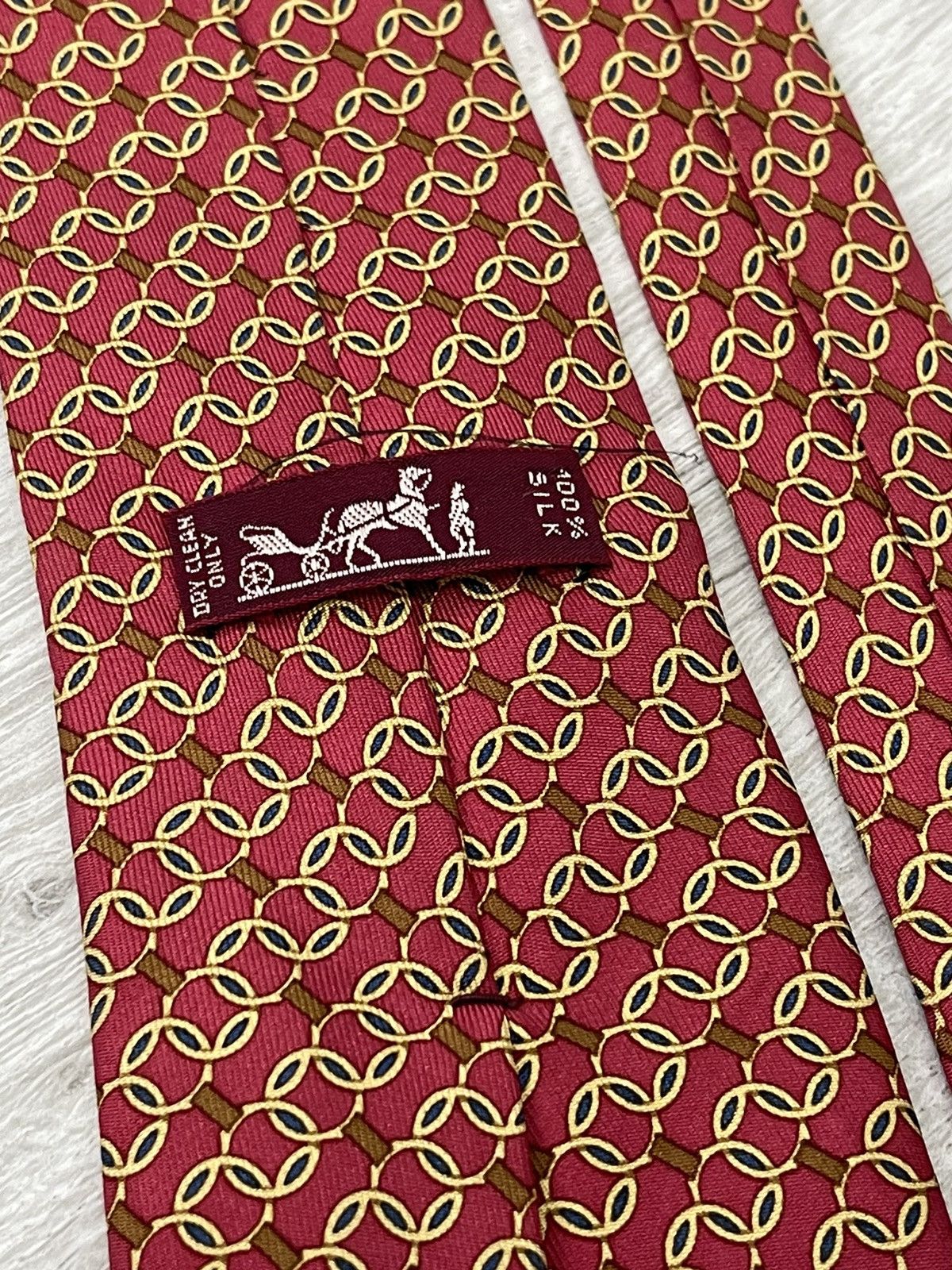 Hermes Hermes Silk Tie 976 SA Size ONE SIZE - 4 Thumbnail