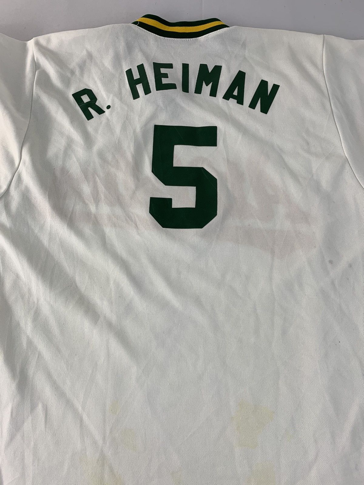 Vintage Evans Athletic R Heiman 5 Ringer Jerseys Spell Out Tee Size US M / EU 48-50 / 2 - 4 Thumbnail