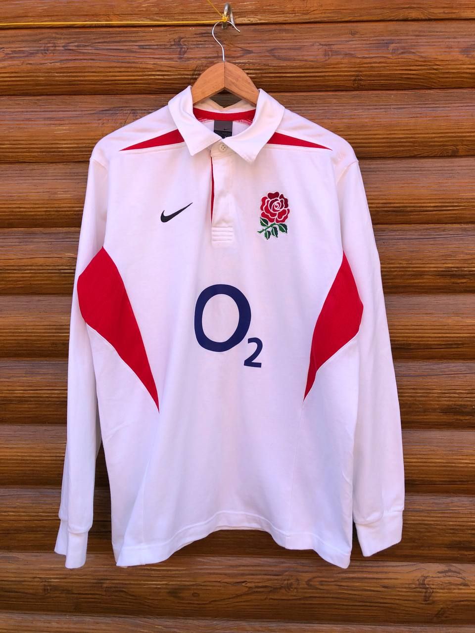 Pre-owned Nike X Soccer Jersey Vintage England Rugby Union Nike Home Shirt Jersey In White