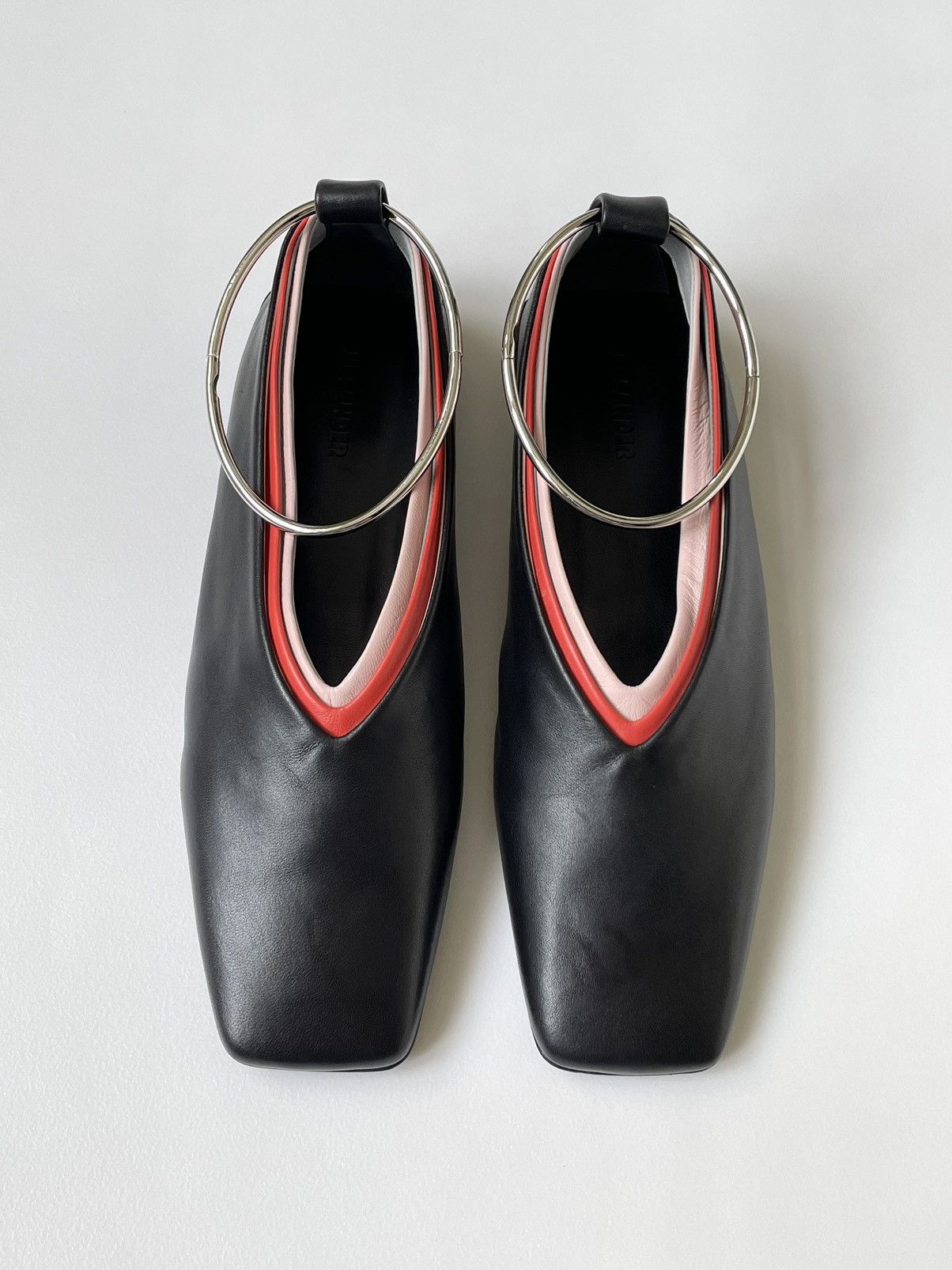 jil sander square toe flats